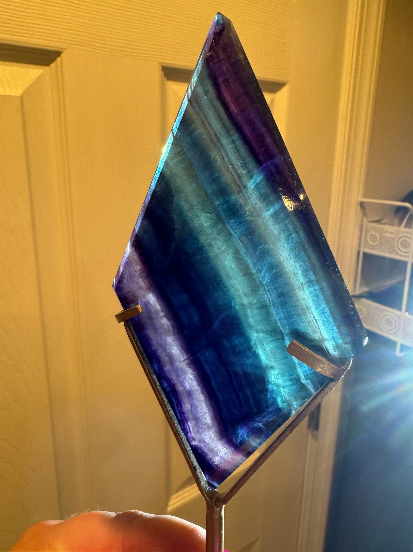 Fluorite Diamond on Stand AAA