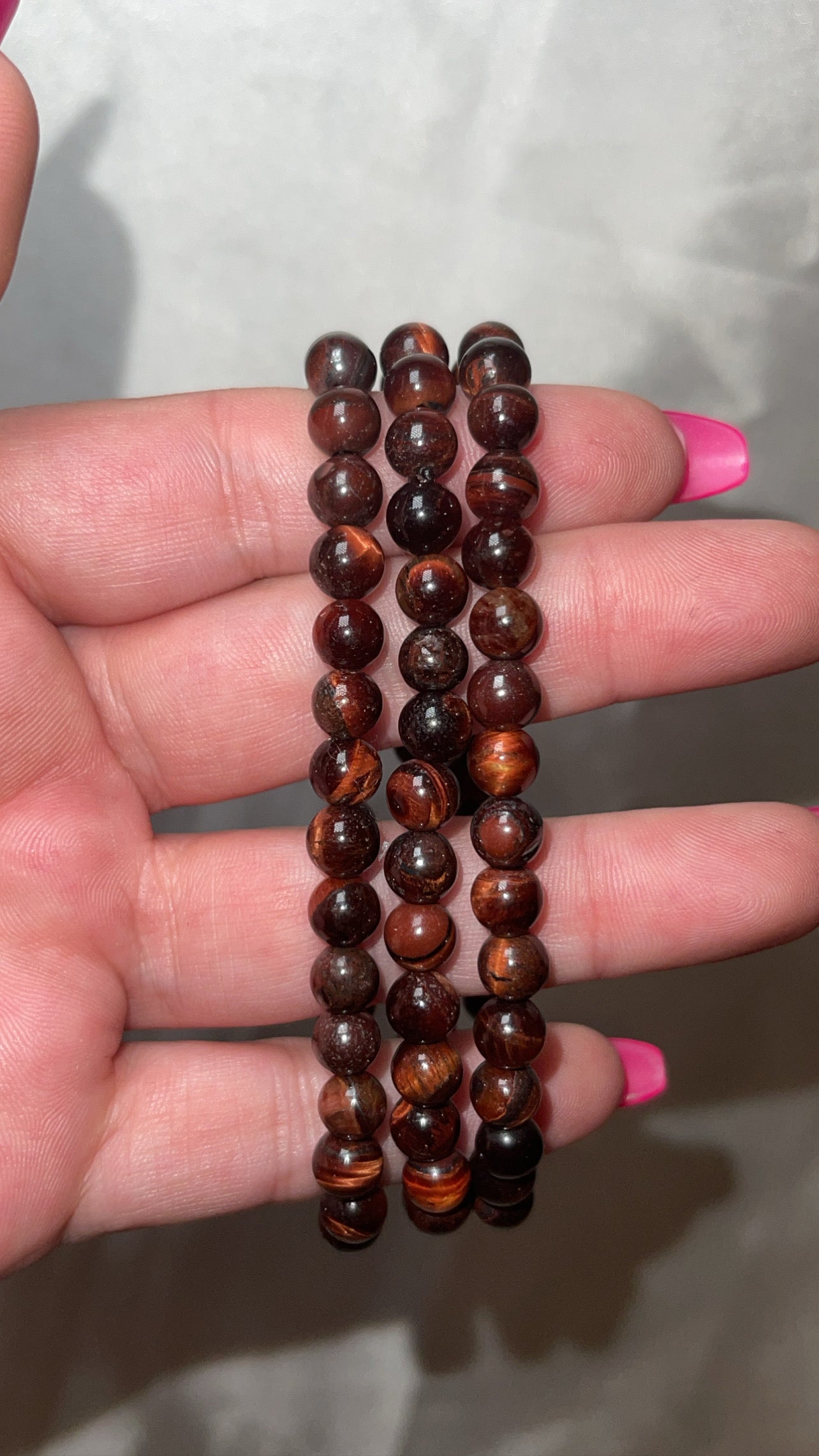 Red Tigers Eye 6mm Bracelet