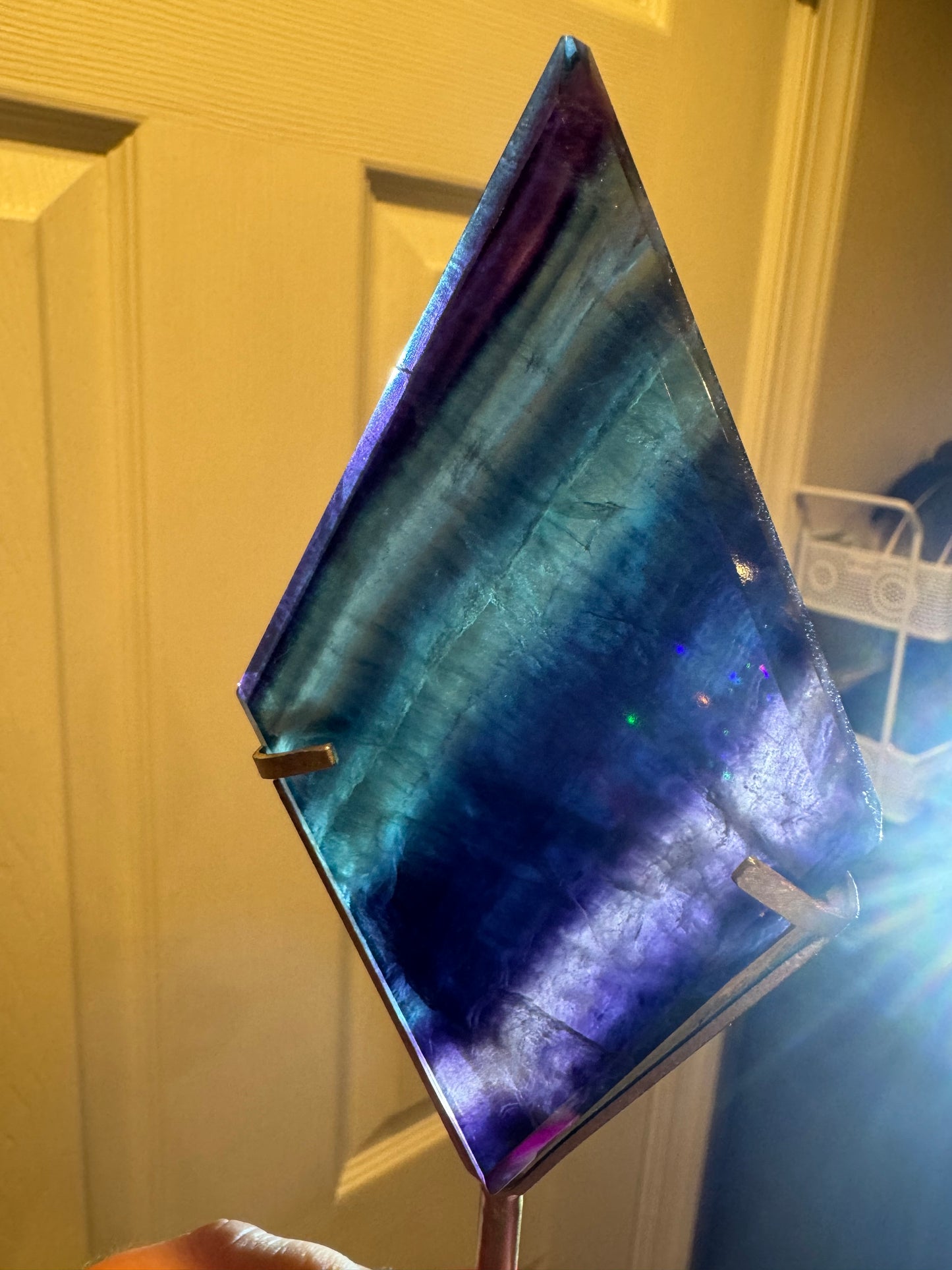 Fluorite Diamond on Stand AAA