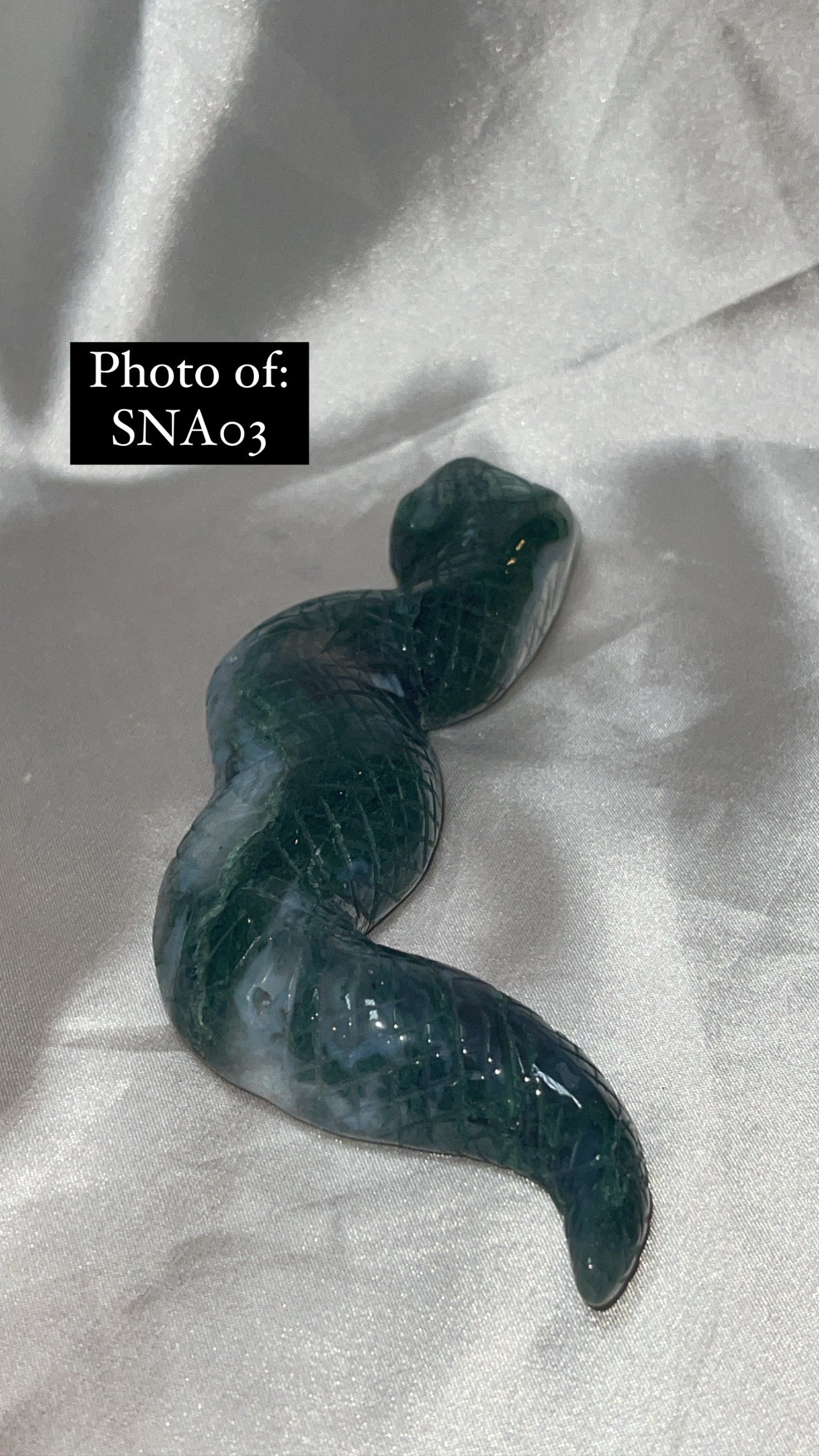 Moss Agate Large Snake
