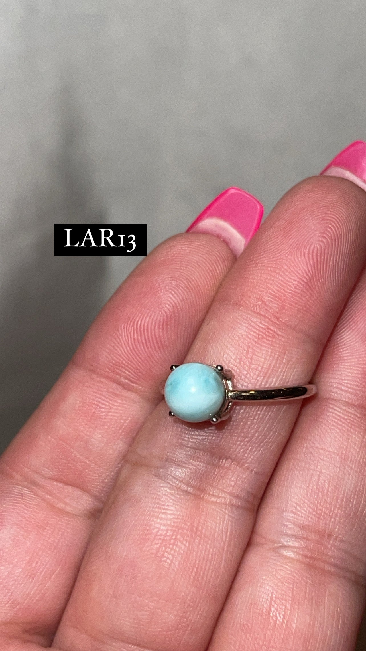 Larimar AAA 925 Sterling Silver Adjustable Ring (Choose Your Own)