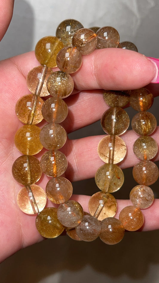Gold Rutile Quartz Bracelet