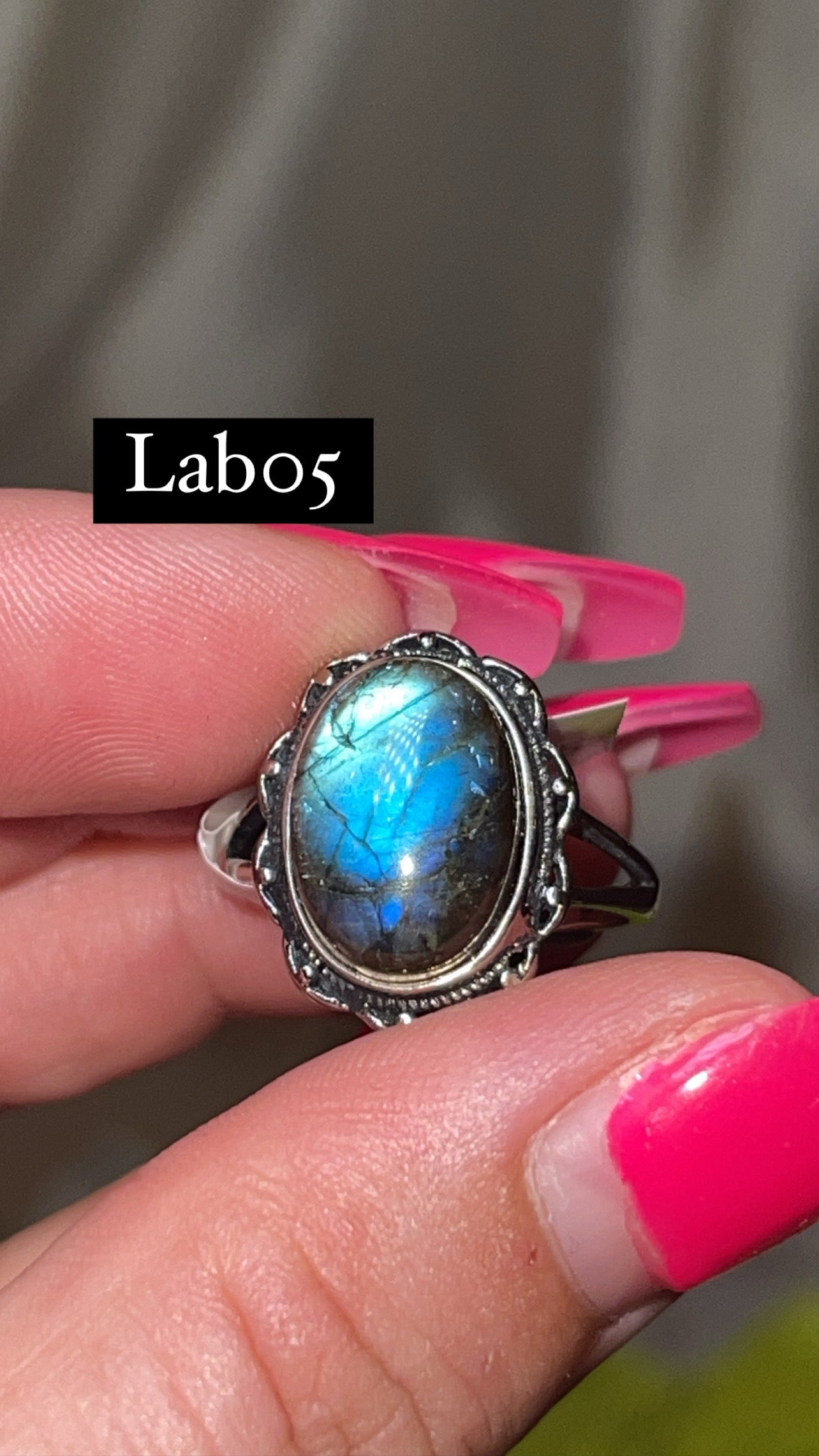 Labradorite 925 Sterling Silver Adjustable Ring (Choose Your Own)