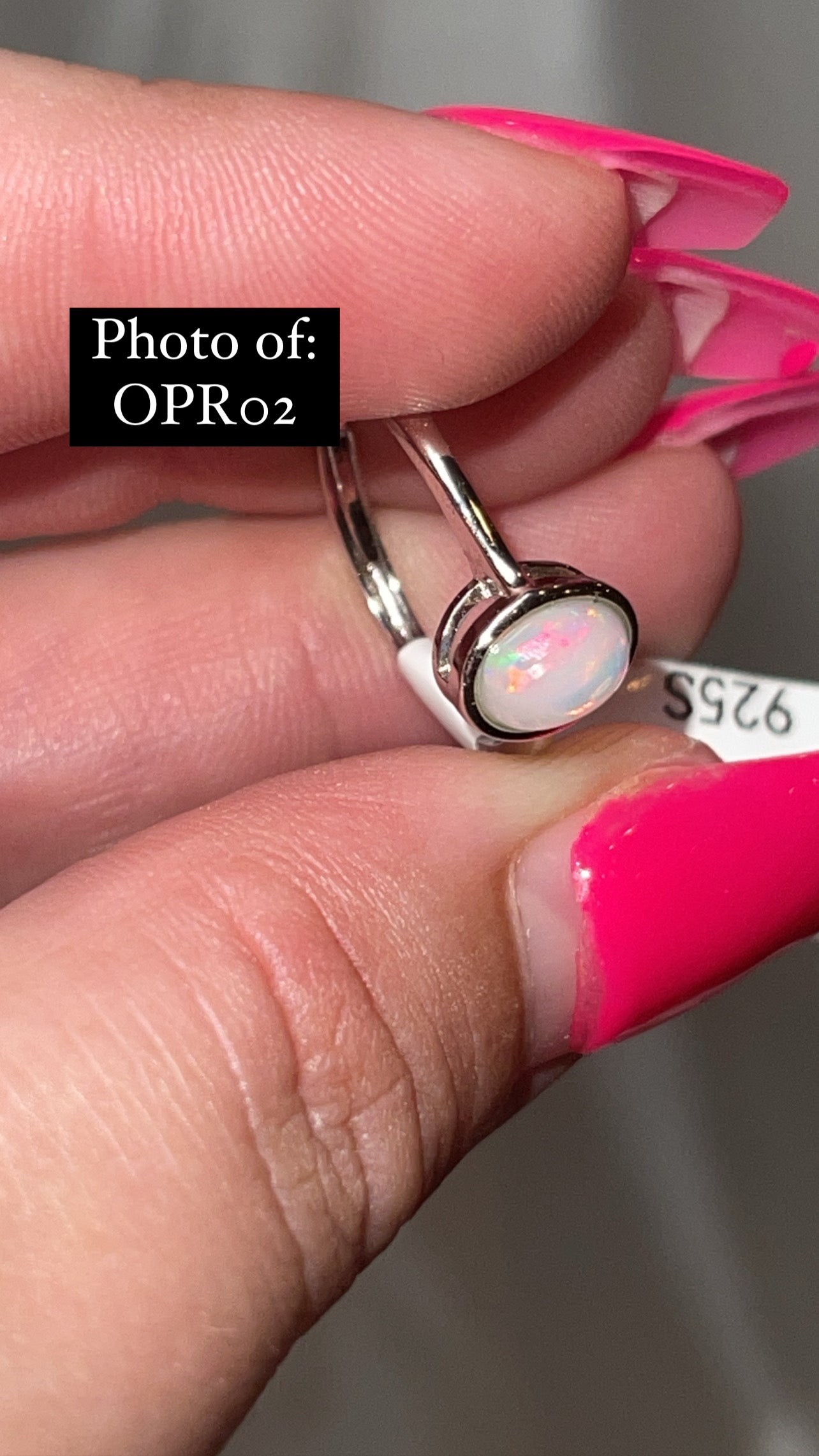 Ethiopian Welo Opal 925 Sterling Silver Adjustable Ring (Choose Your Own)