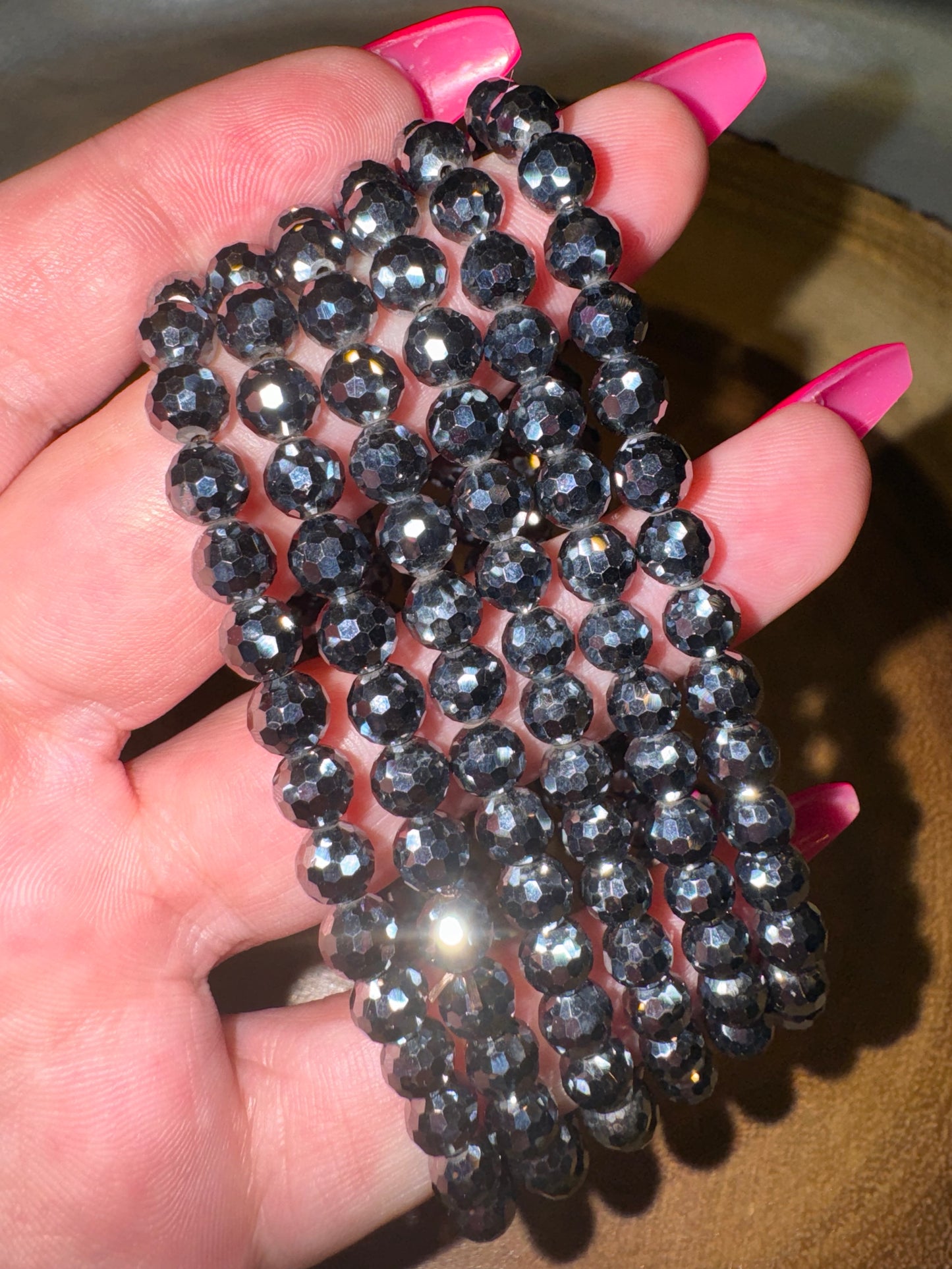 Hematite “Disco Ball” Bracelet