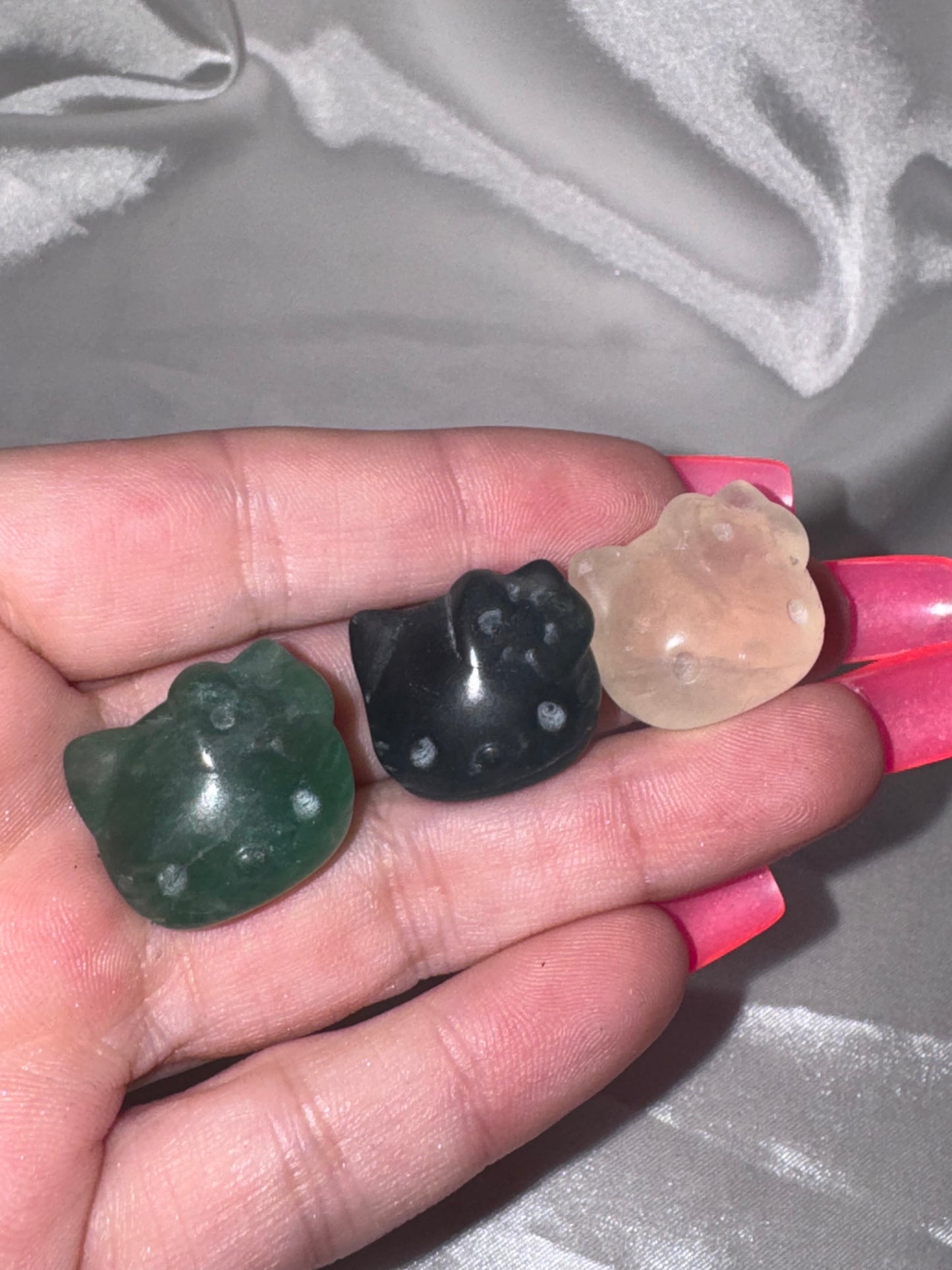 Fluorite Hello Kitty Carving