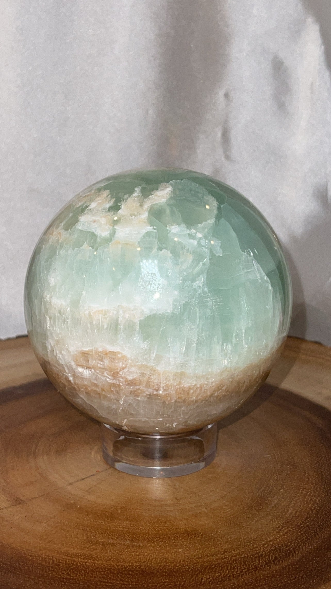Blue Caribbean Calcite XL Sphere (97mm)