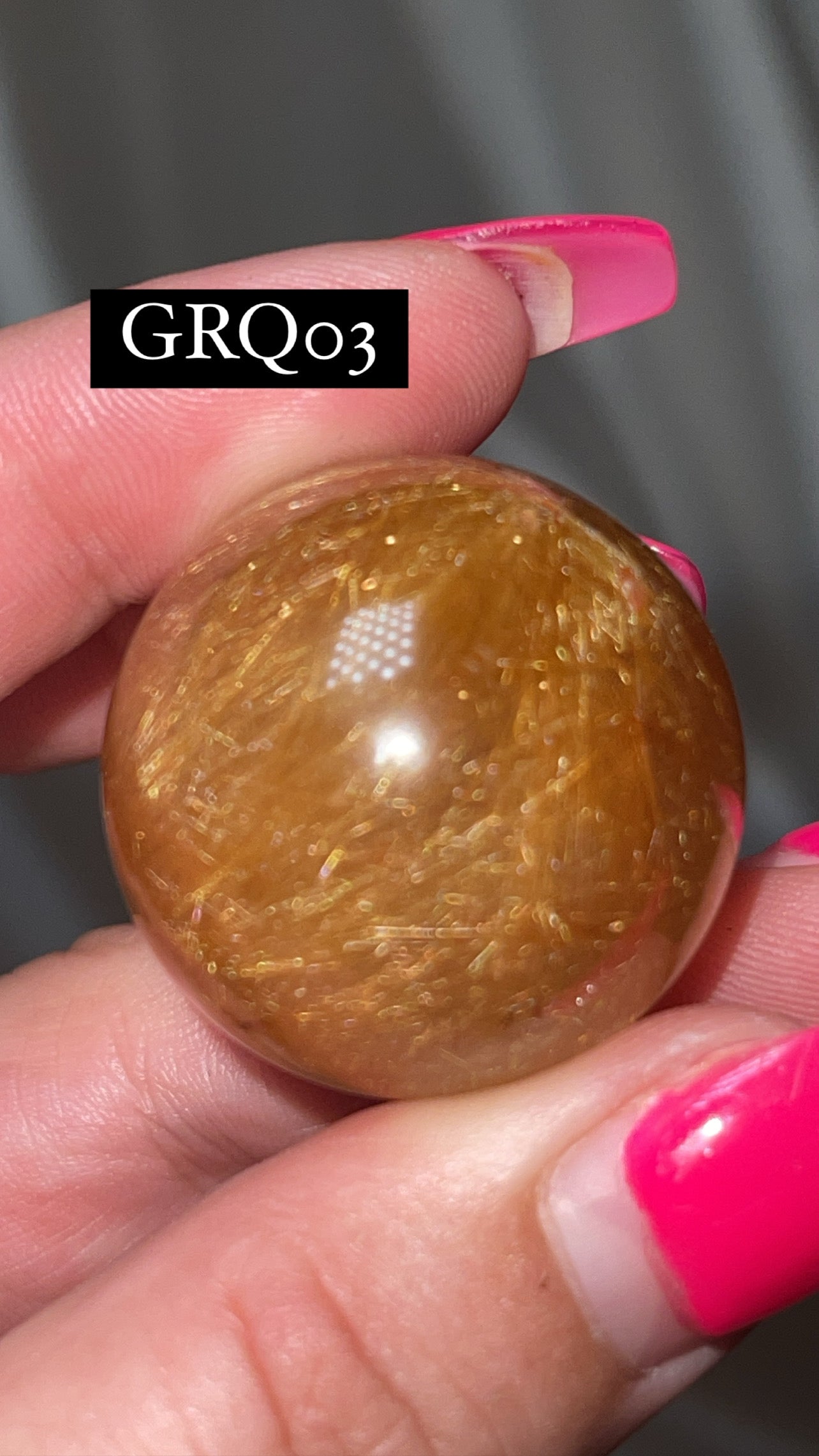 Gold Rutile Quartz AAA Sphere
