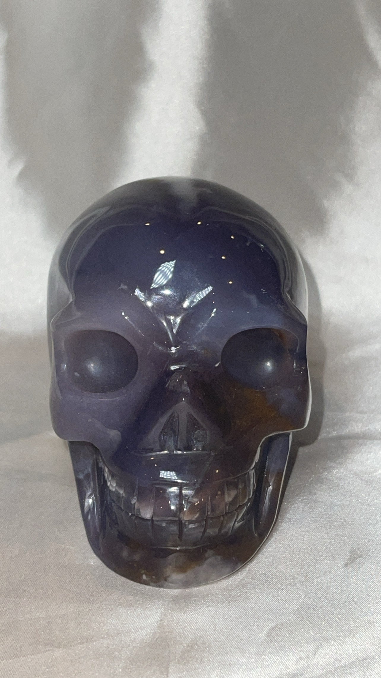 Purple Chalcedony AAA XL Skull