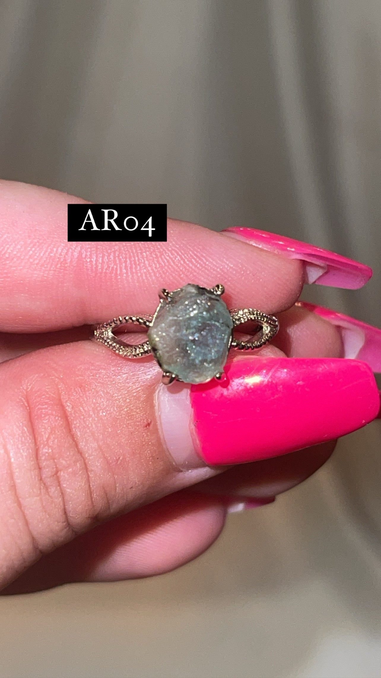 Aquamarine Raw Adjustable Ring (Choose Your Own)