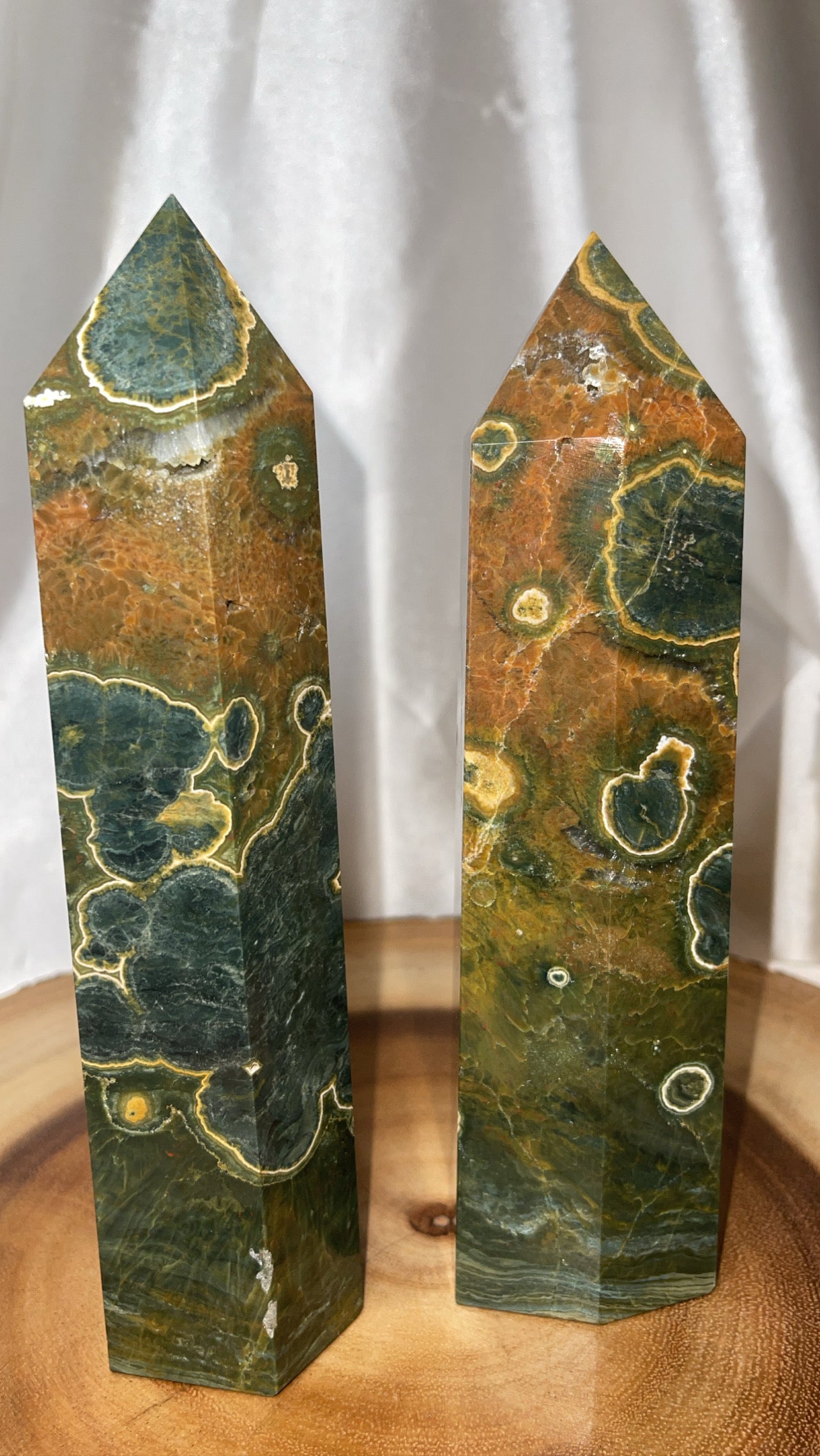 Green Ocean Jasper Large Tower