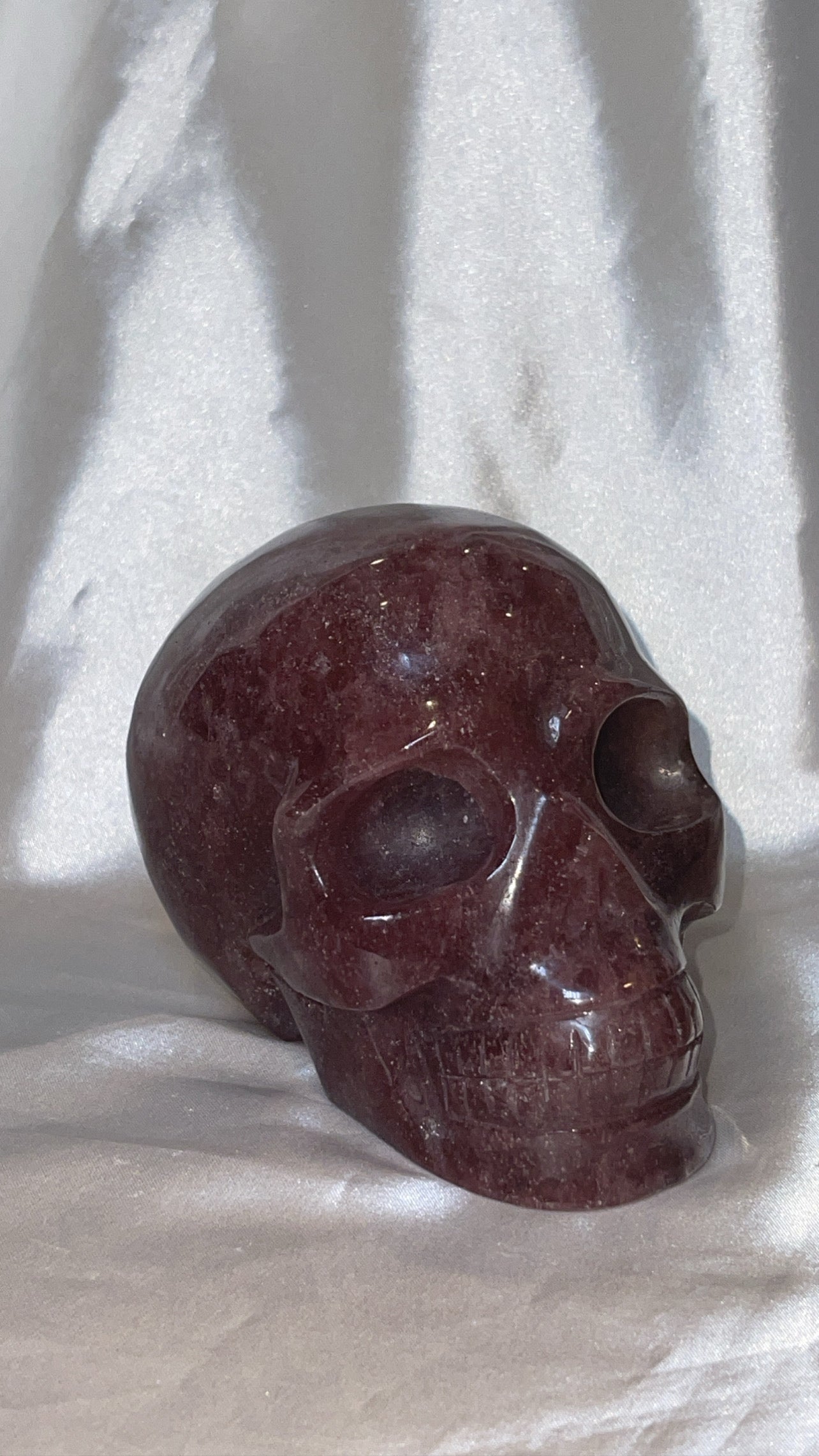 Strawberry Quartz AA XL Skull