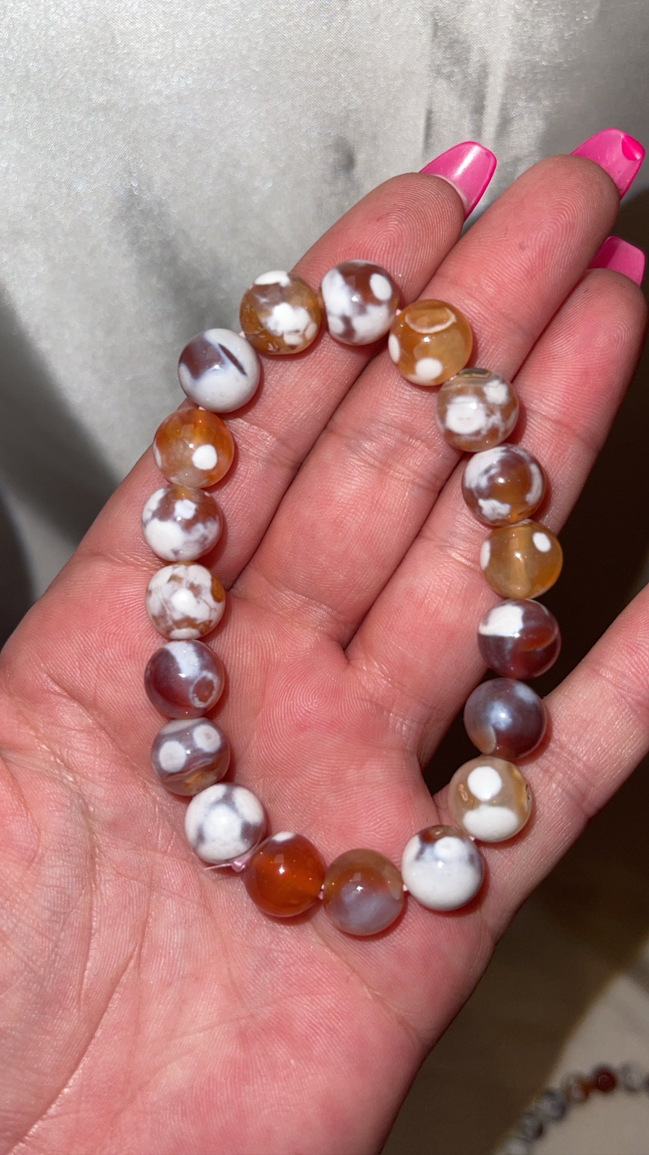 Carnelian Orca Agate 10mm Bracelet
