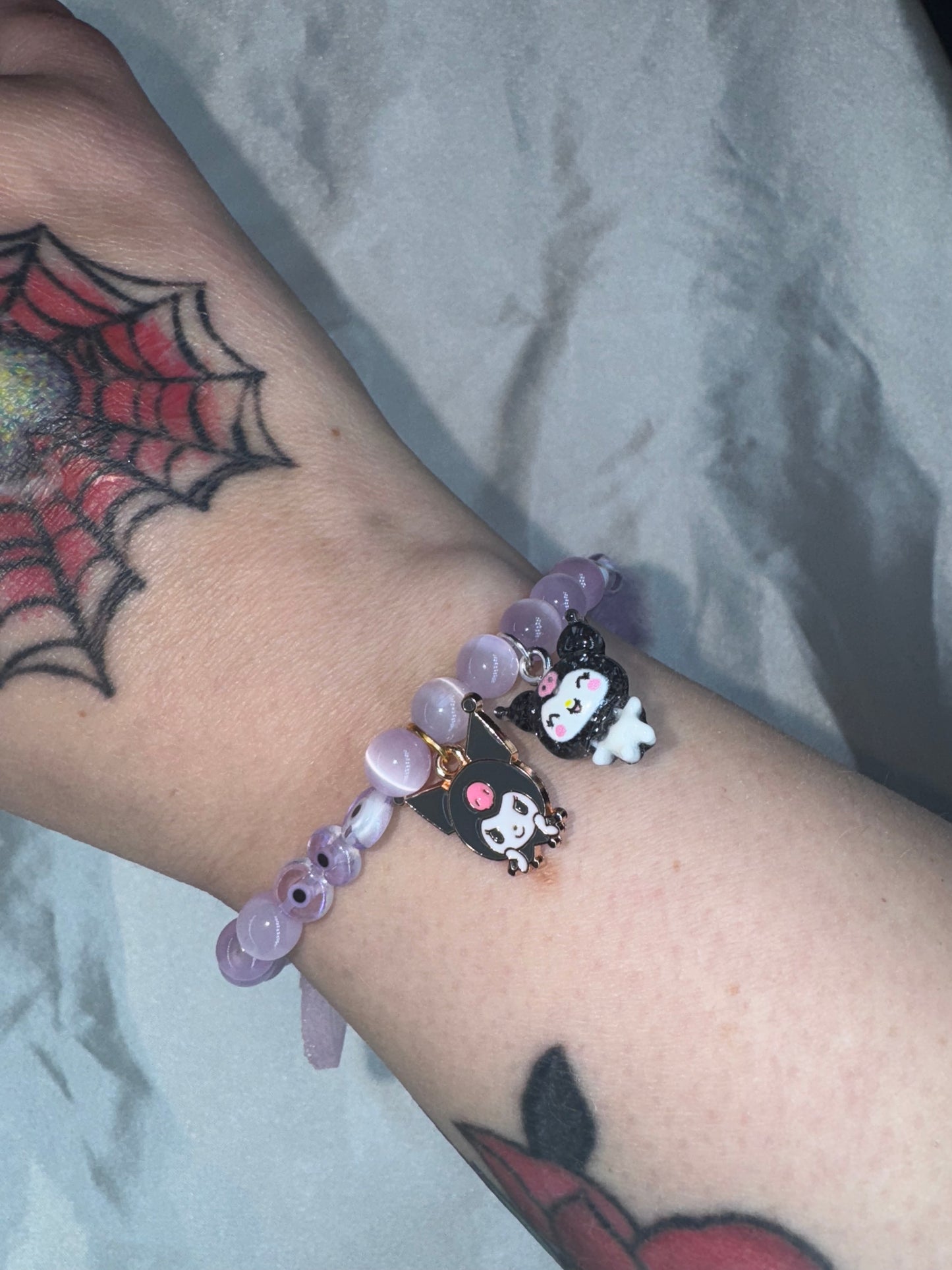 Kuromi Purple Selenite 6mm Bracelet