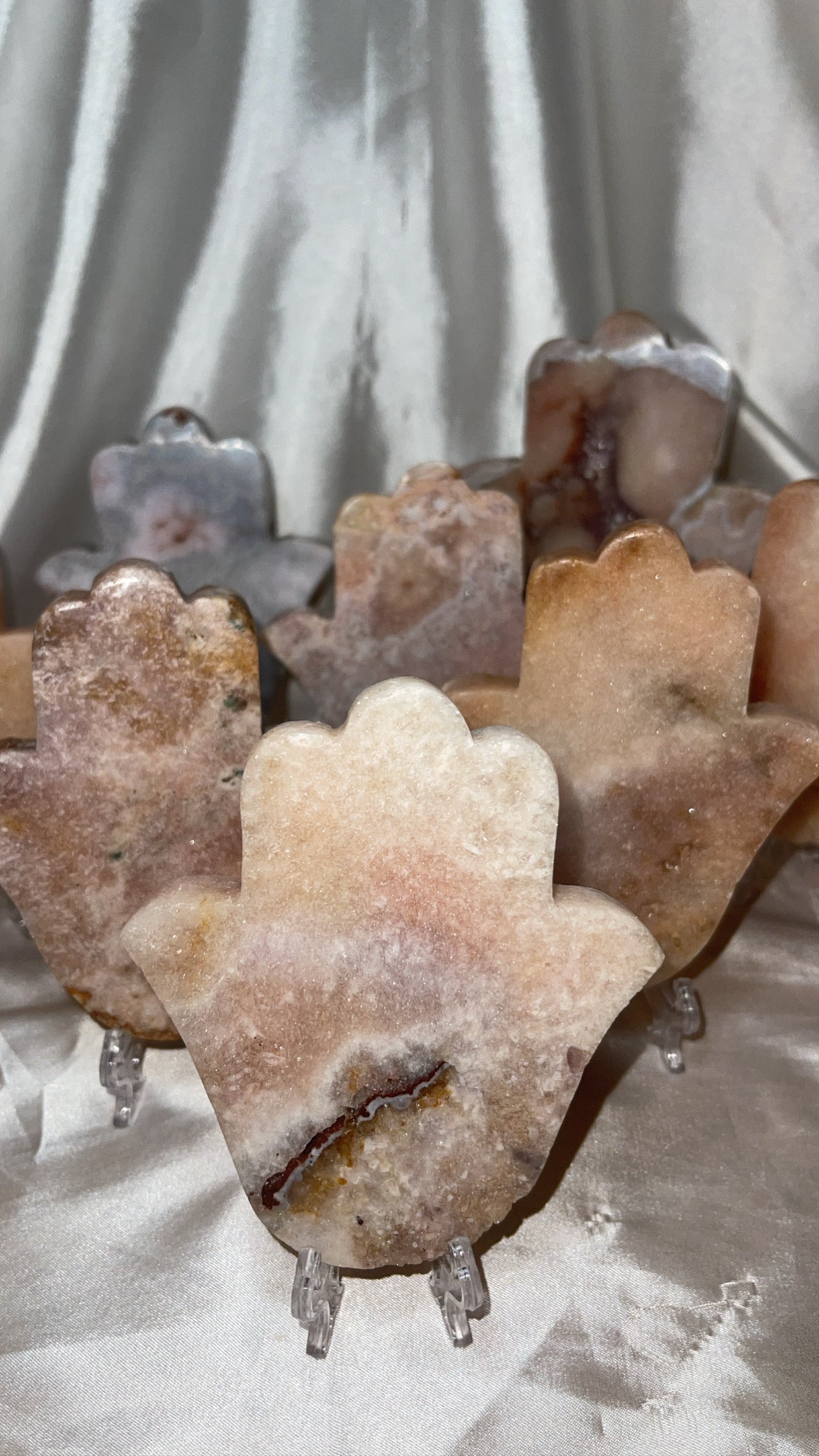 Pink Amethyst Large Hamsa
