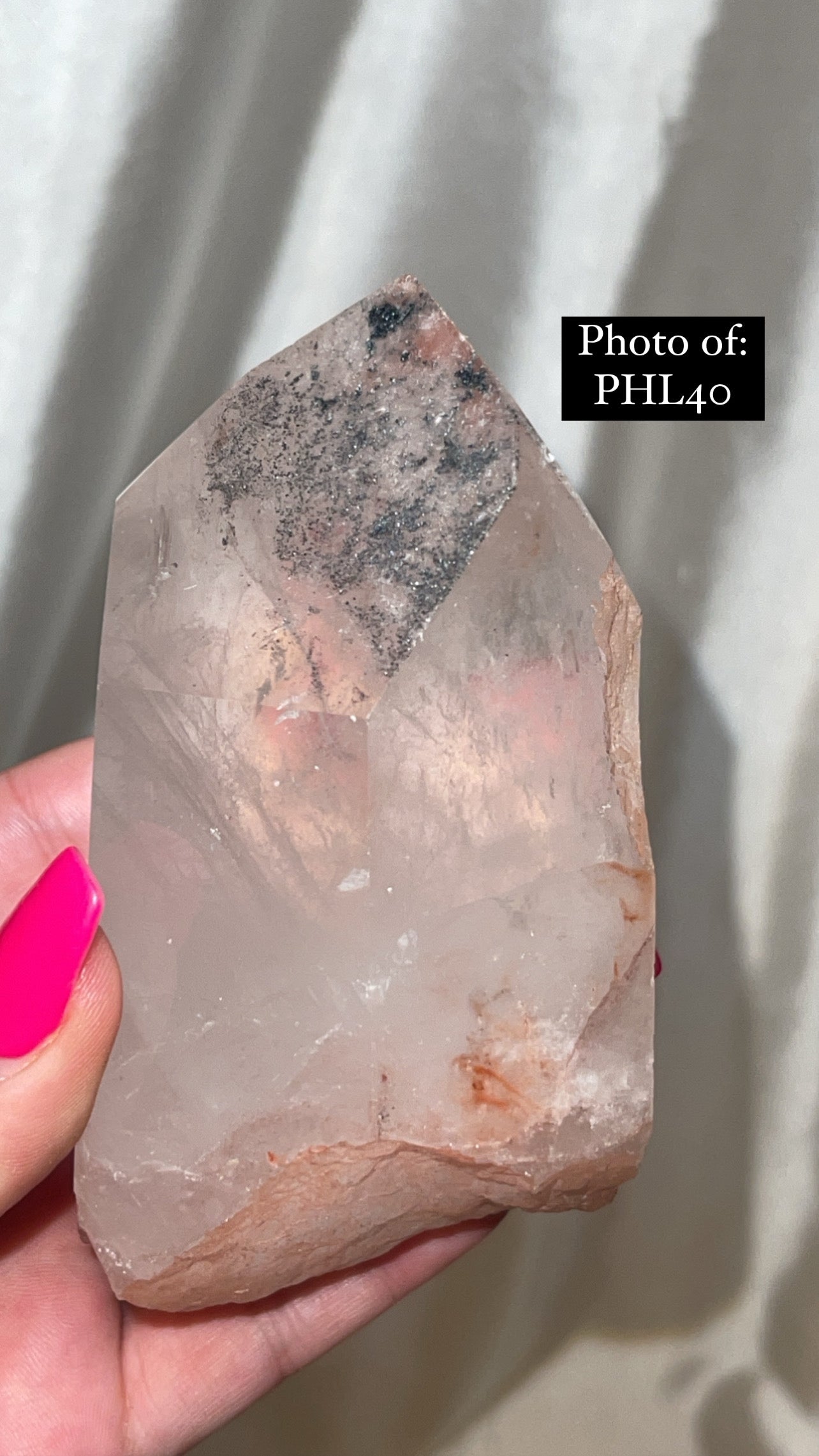 HIGH VIBRATION Hematite Lithium Semi Polished Point Large (one left!!!)