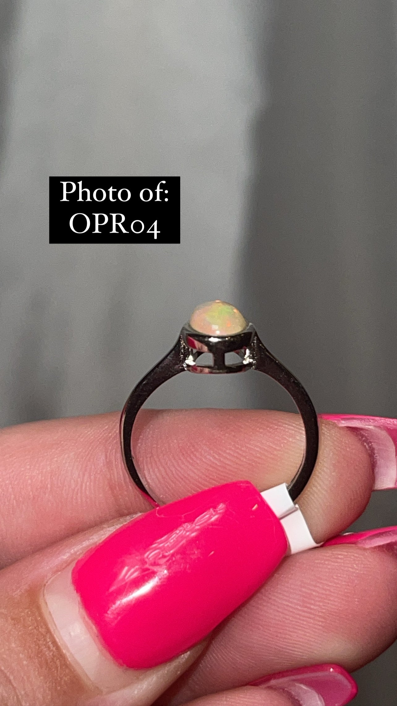 Ethiopian Welo Opal 925 Sterling Silver Adjustable Ring (Choose Your Own)