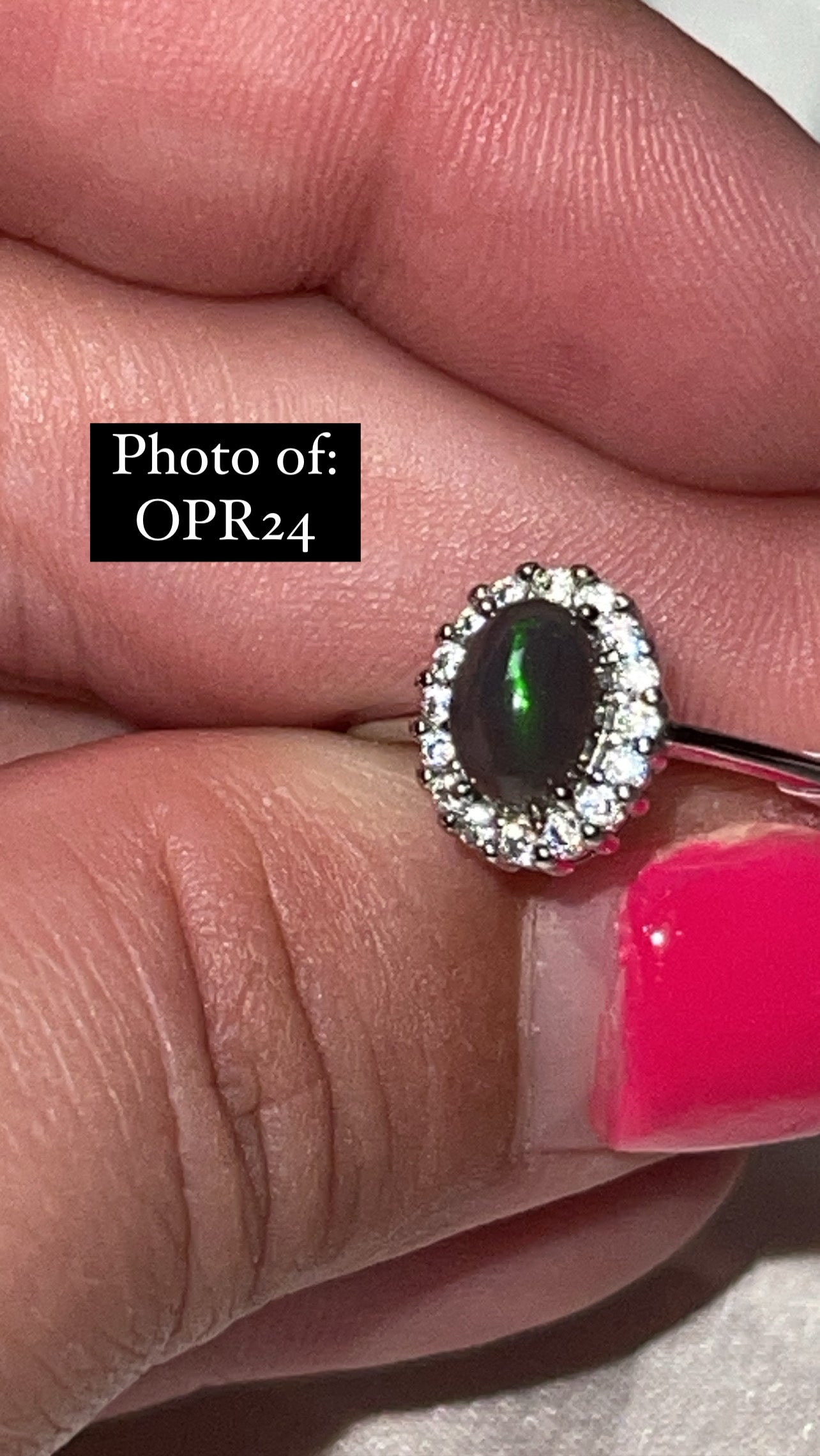 Ethiopian Welo Opal 925 Sterling Silver Adjustable Ring (Choose Your Own)