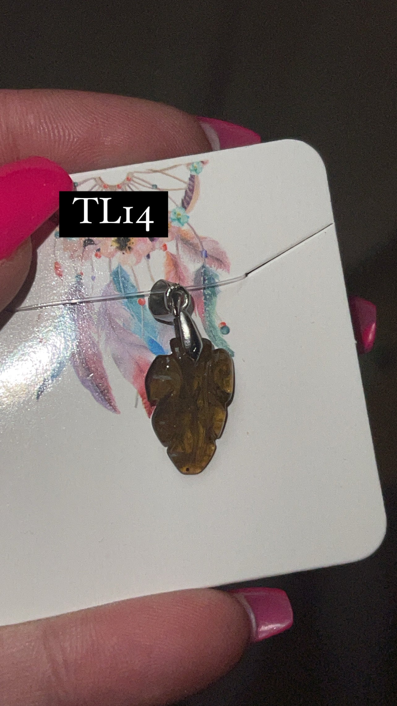 Tourmaline Leaf Pendant (Choose Your Own)