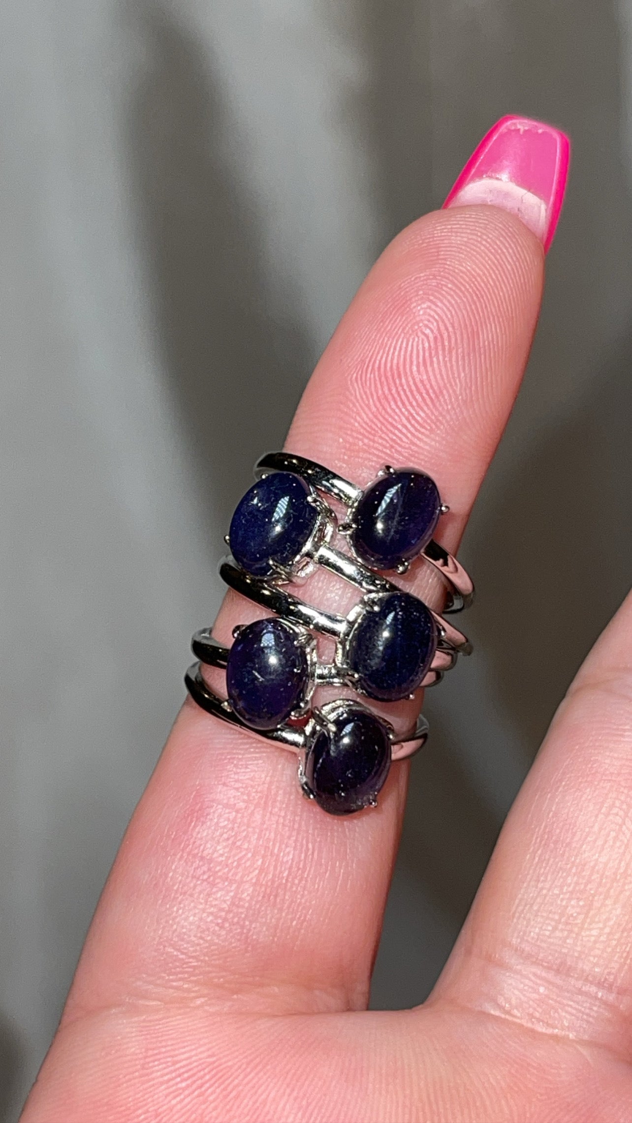 Iolite AAA 925 Sterling Silver Adjustable Ring