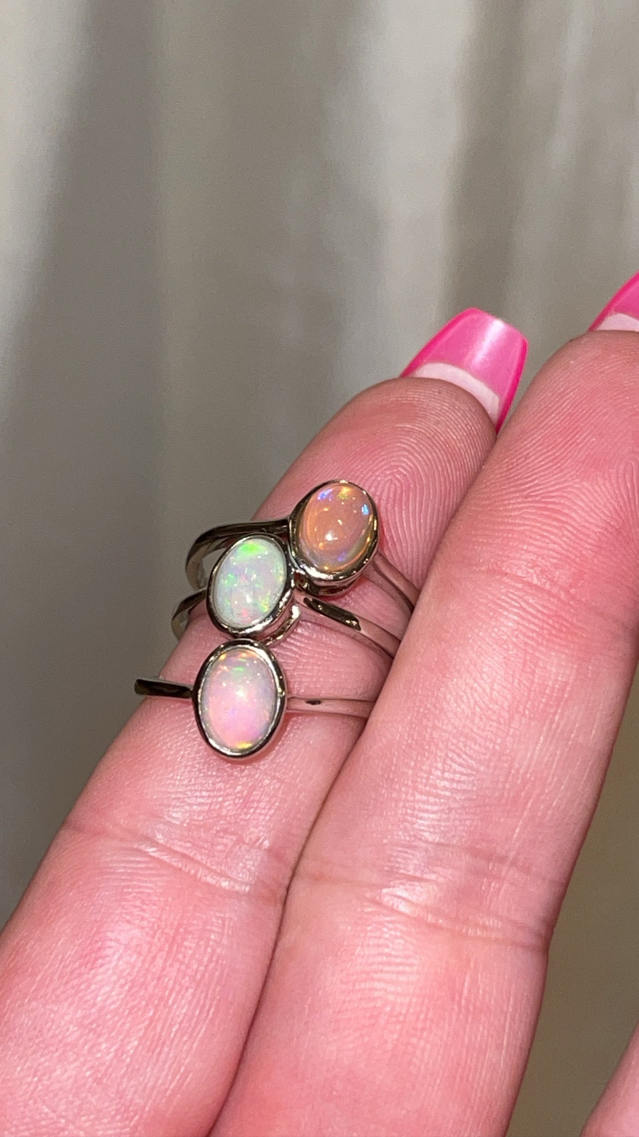 Ethiopian Welo Opal 925 Sterling Silver Adjustable Ring (Choose Your Own)