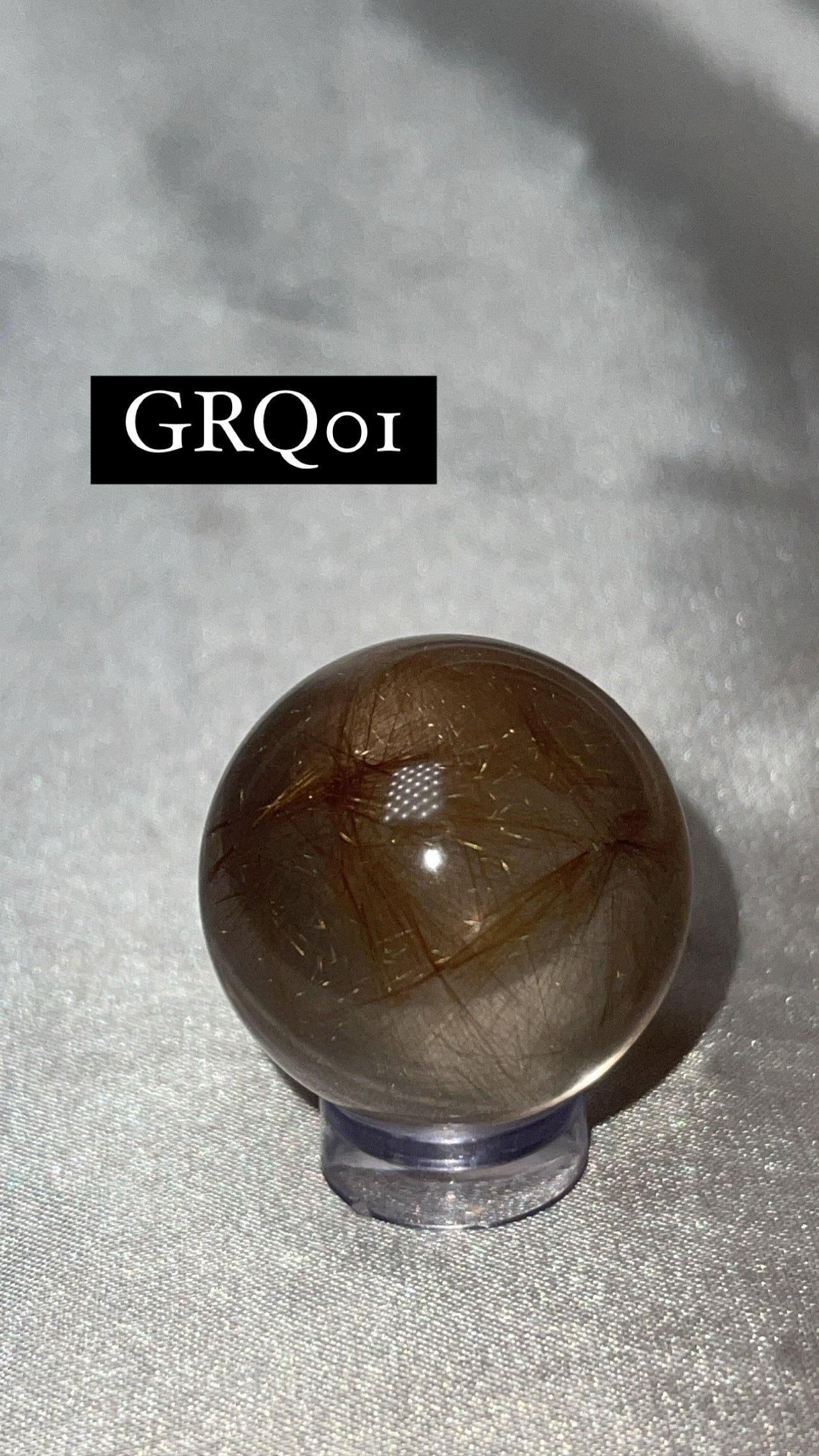 Gold Rutile Quartz AAA Sphere