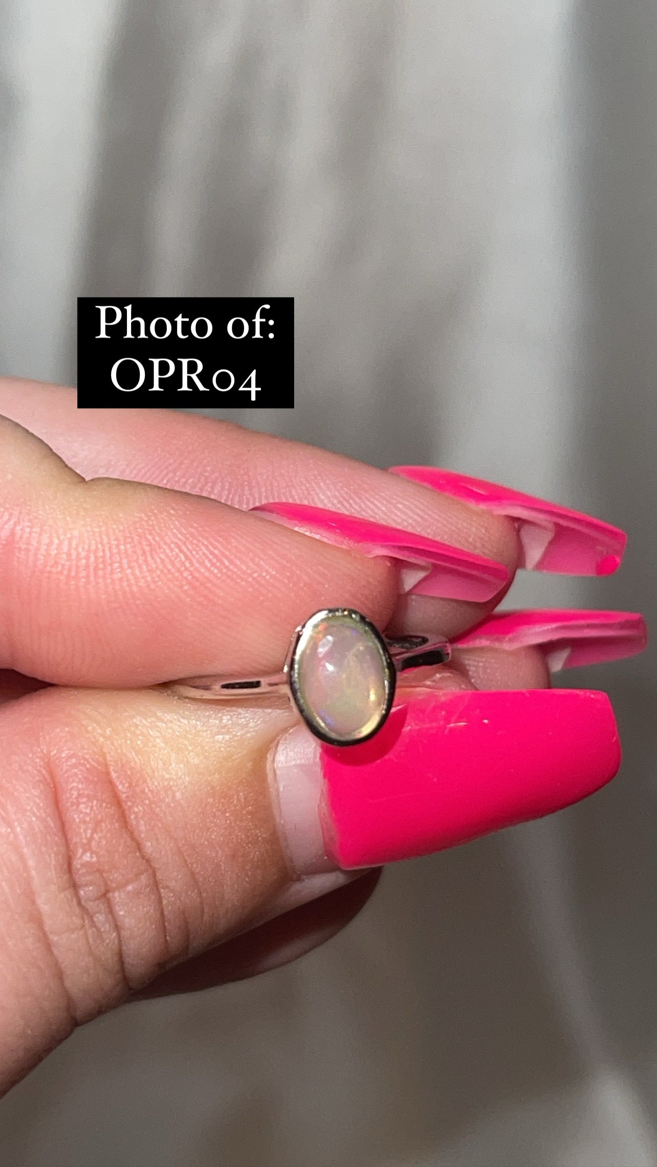 Ethiopian Welo Opal 925 Sterling Silver Adjustable Ring (Choose Your Own)