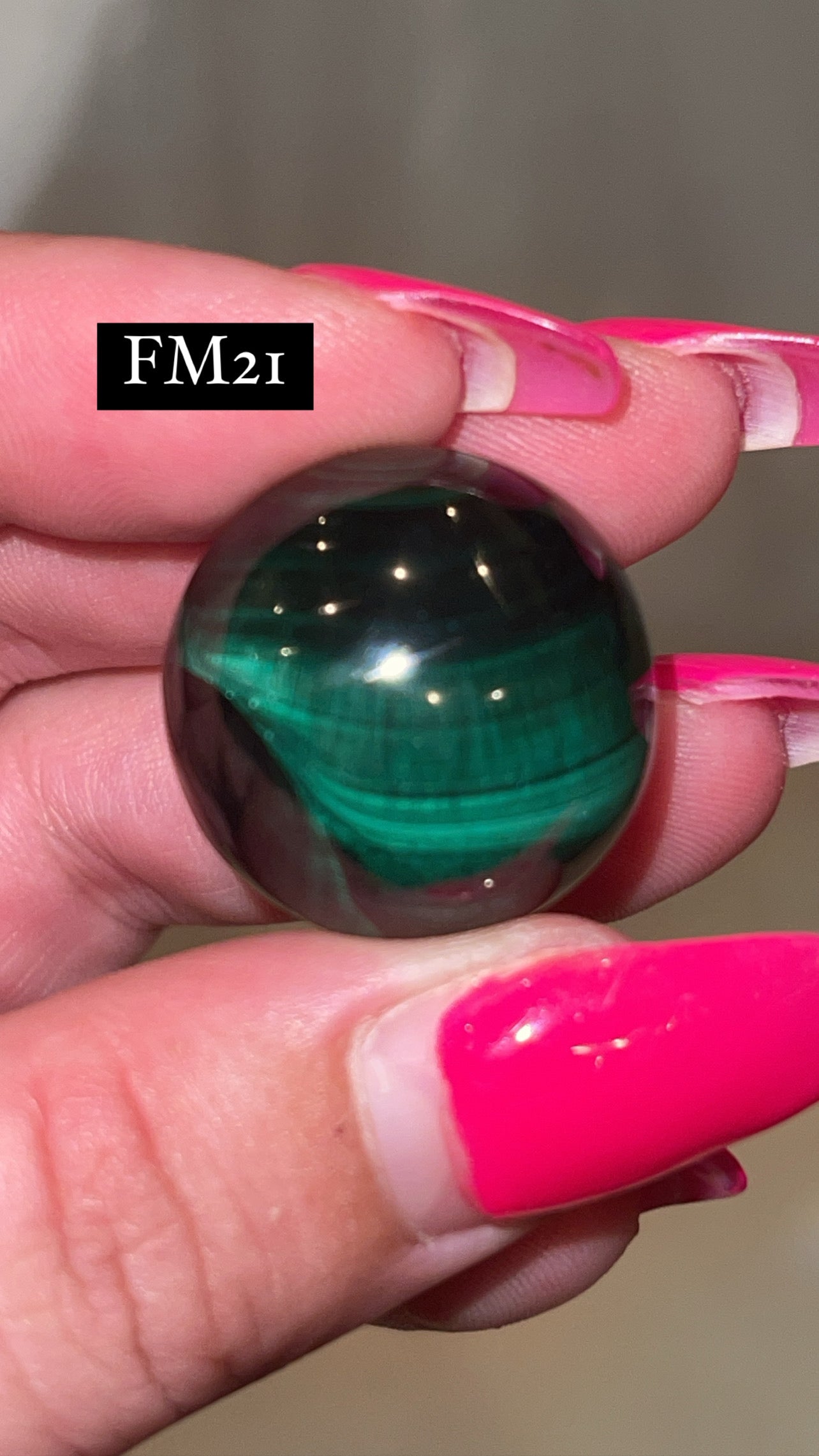Velvet Fibrous Malachite AAA Sphere