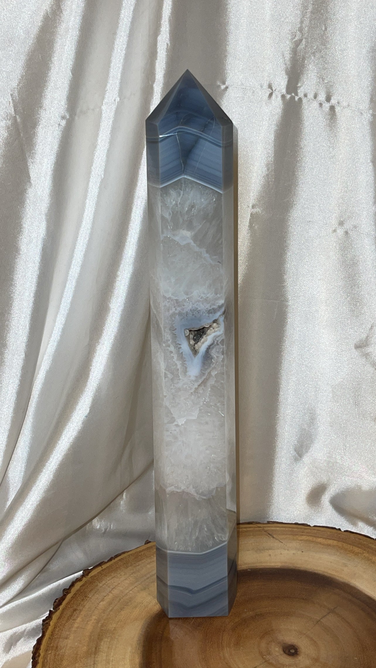 Blue Banded Agate XXL Tower