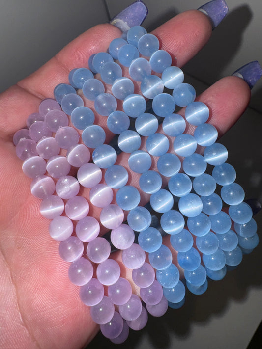 Selenite Dyed 6mm Bracelet