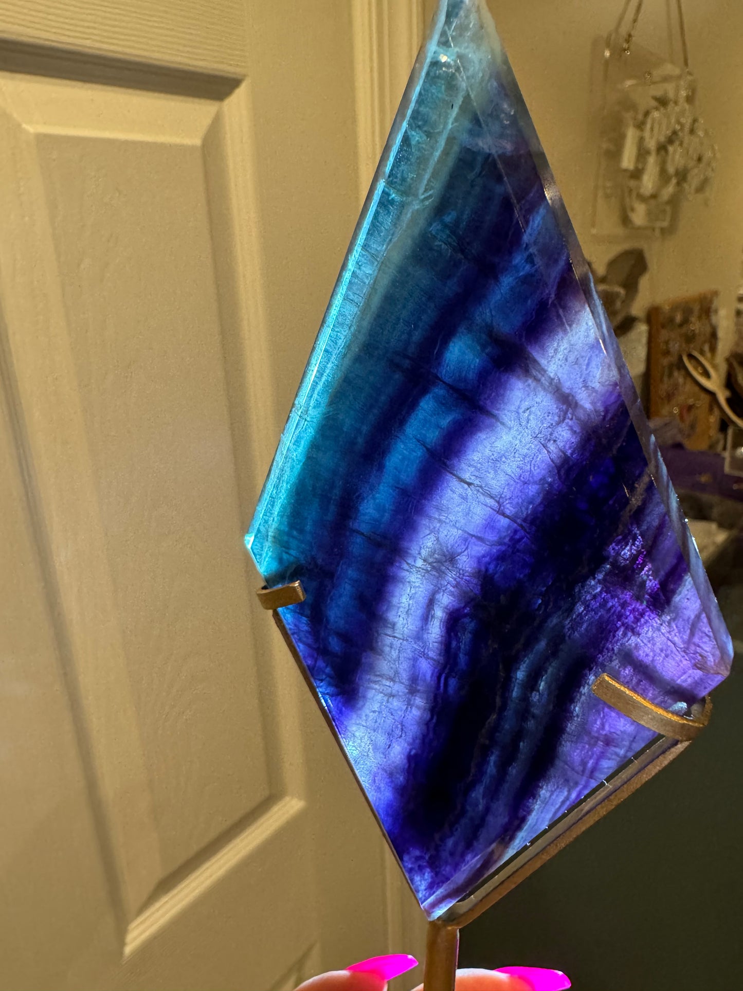 Fluorite Diamond on Stand AAA