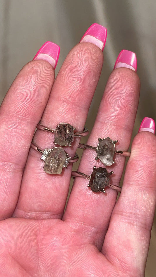 Herkimer Diamond Adjustable Ring (Choose Your Own)