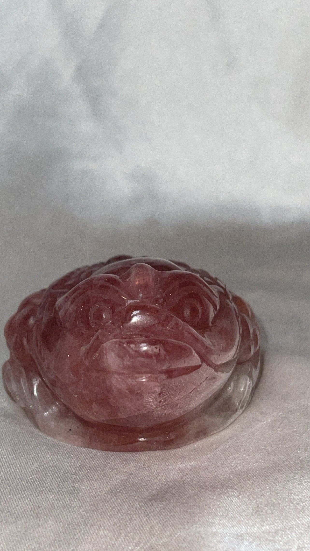 Rose Quartz AAA Money Frog