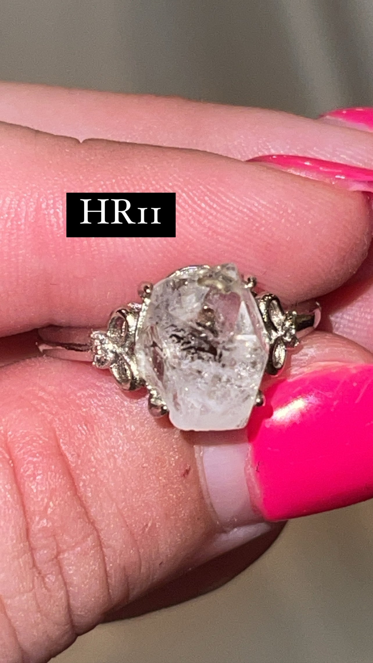 Herkimer Diamond Adjustable Ring (Choose Your Own)
