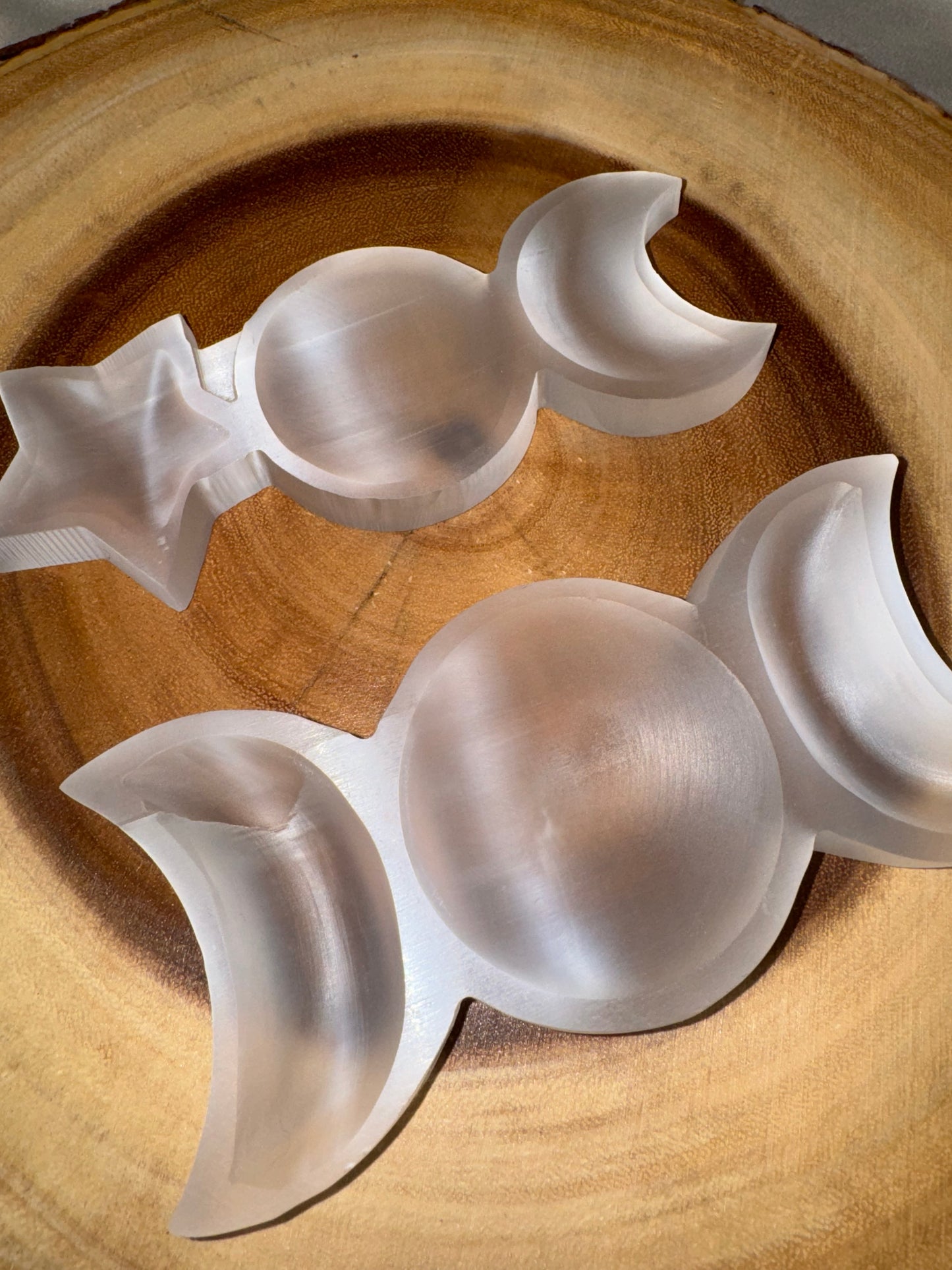 Selenite Triple Moon Bowl