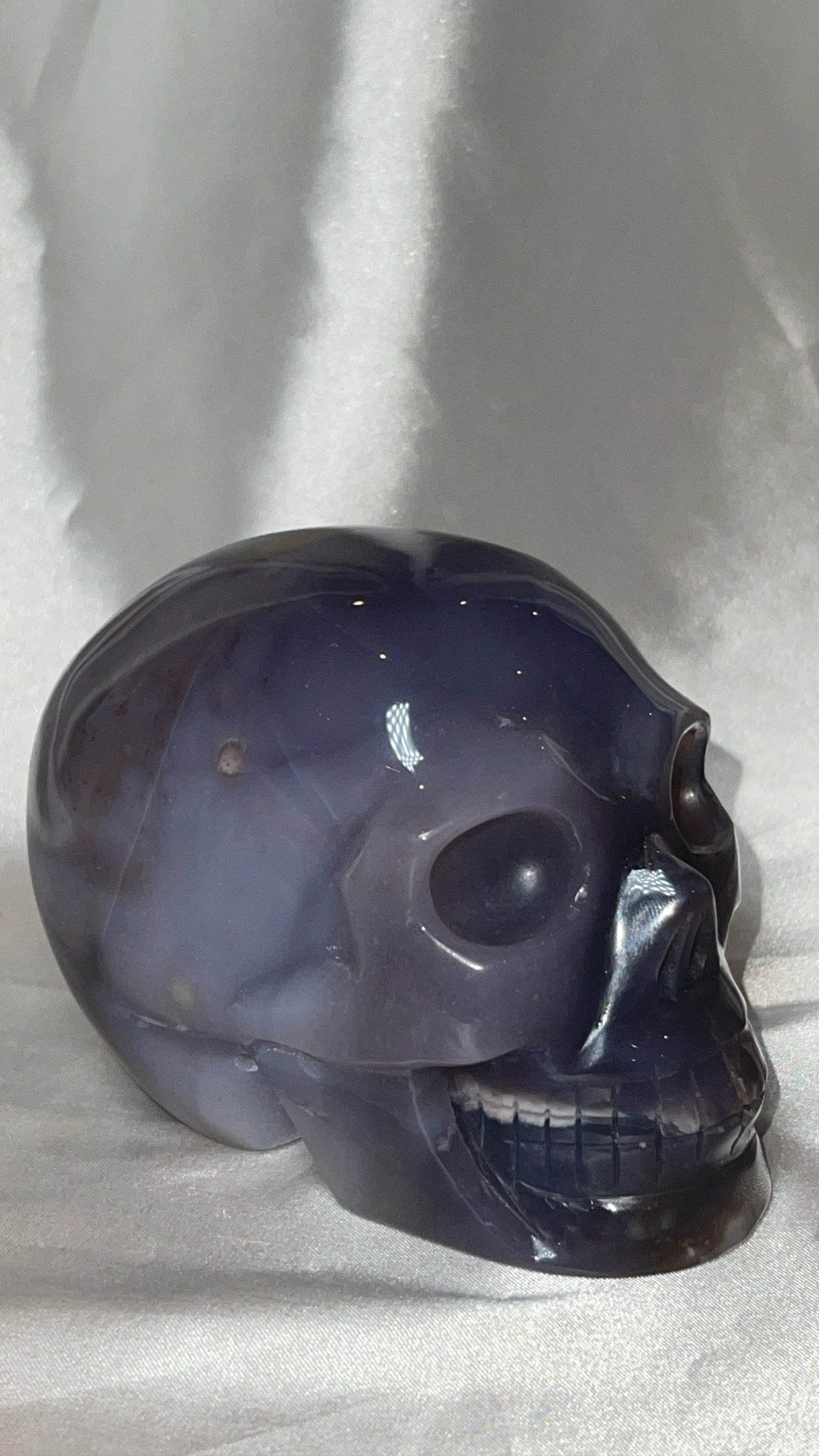 Purple Chalcedony AAA XL Skull