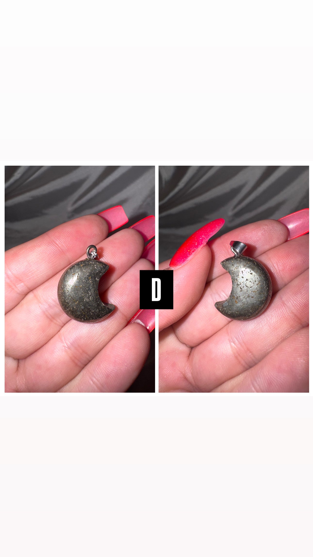 Pyrite Moon Pendant