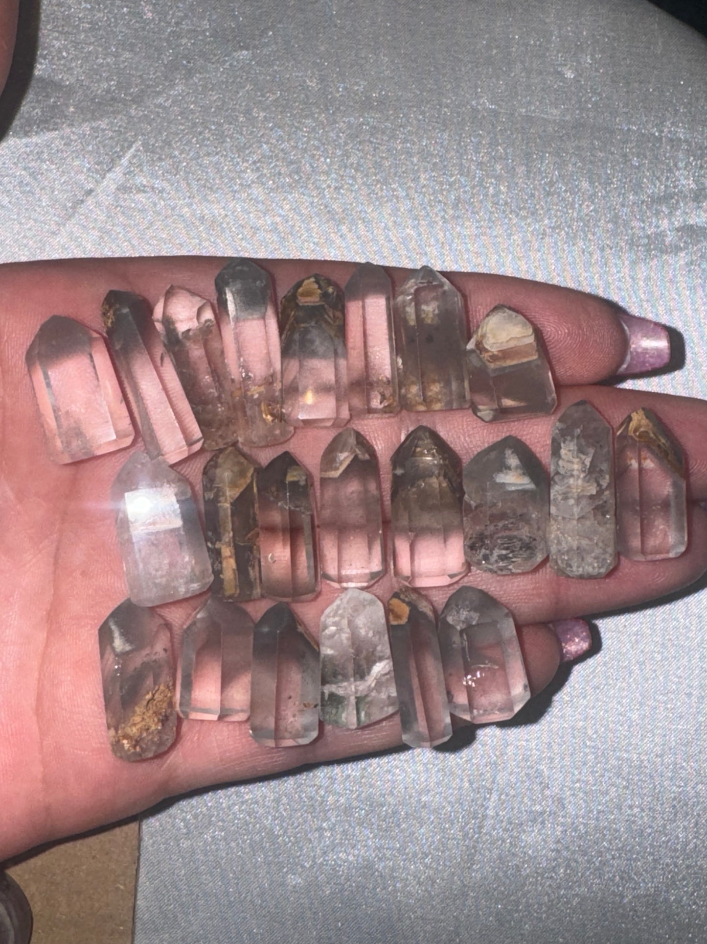 Grey Lithium Quartz AAA Mini Tower