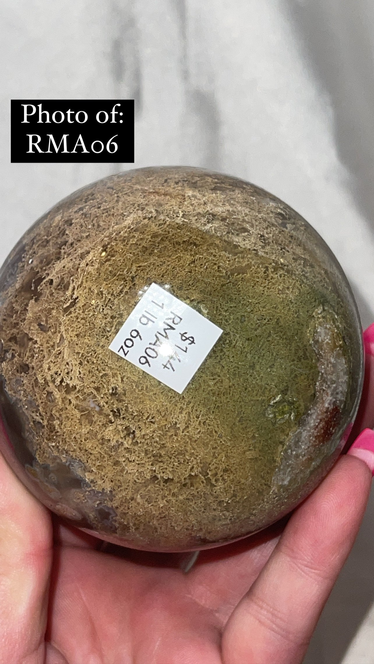 Rare Red Moss Agate Orca Agate Large Sphere