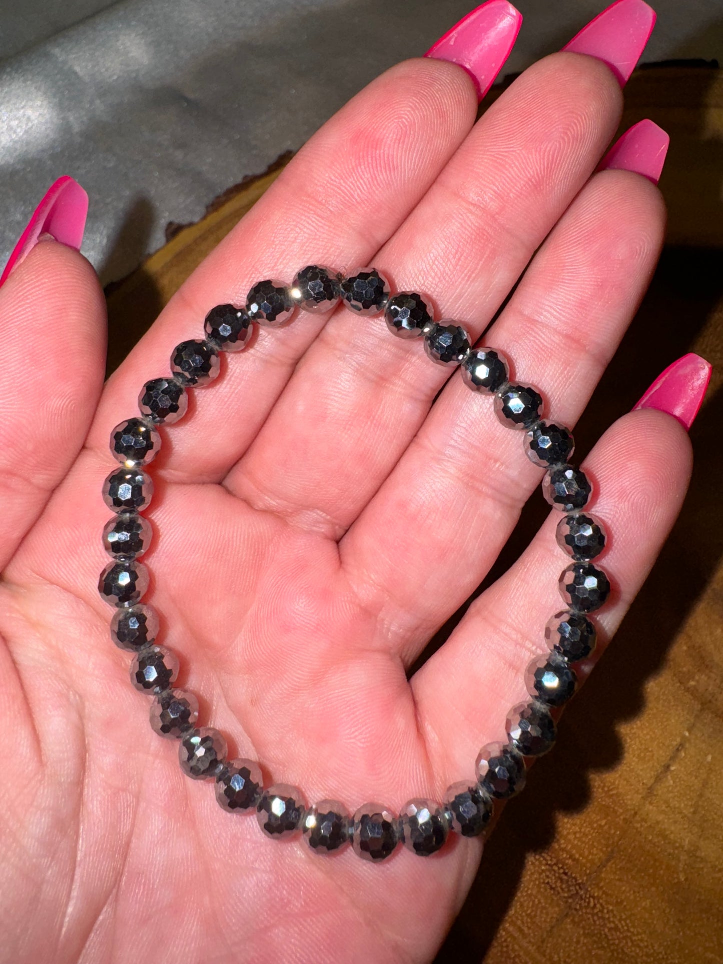 Hematite “Disco Ball” Bracelet