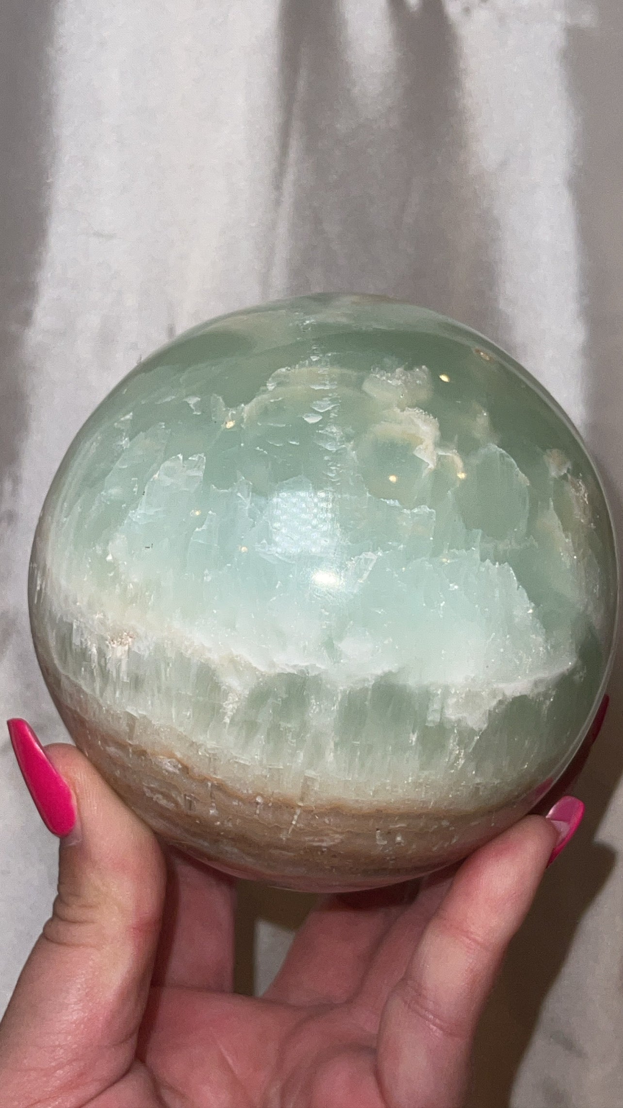 Blue Caribbean Calcite XL Sphere (98mm)