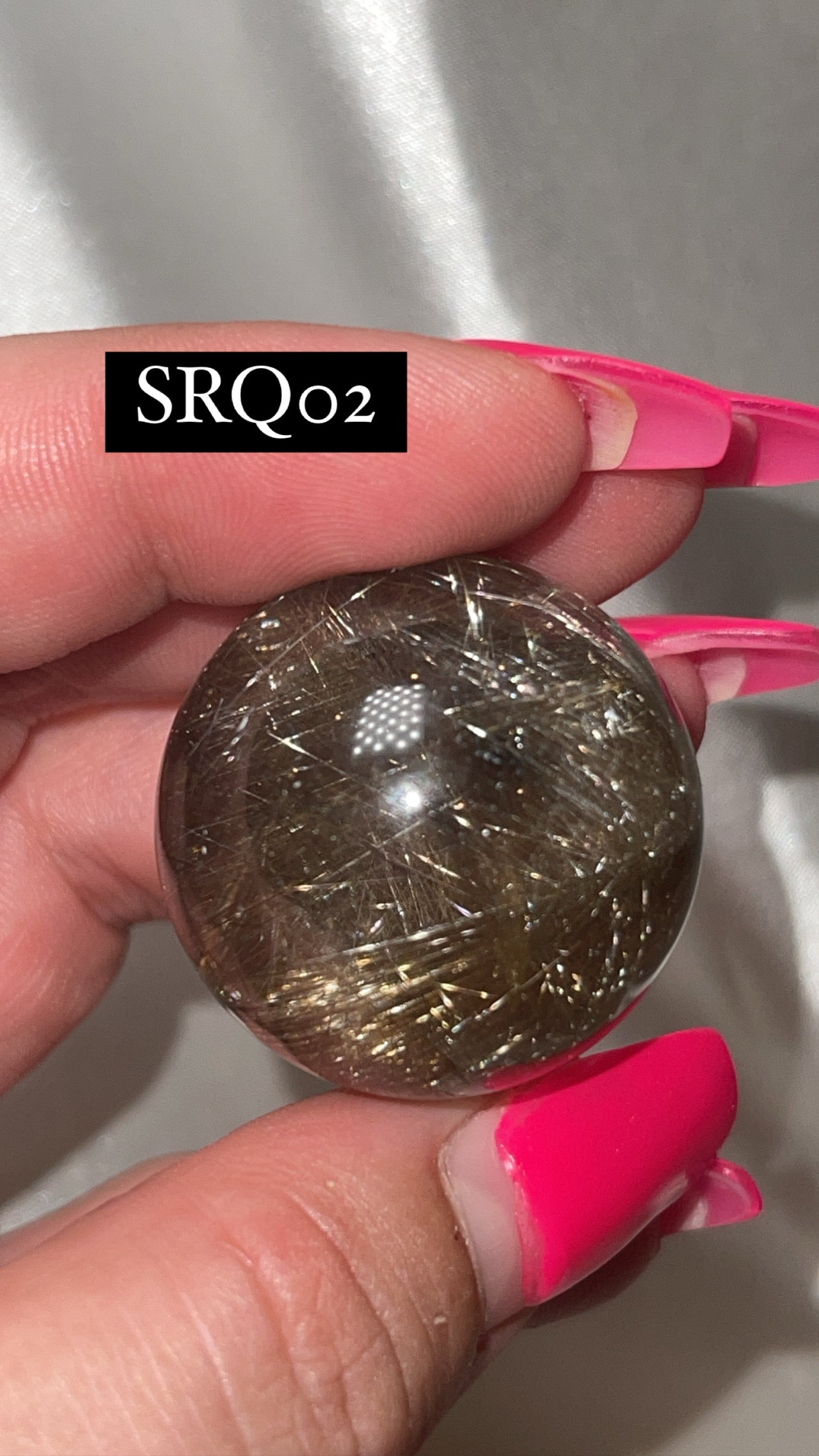 Silver Rutile Quartz AAA Sphere