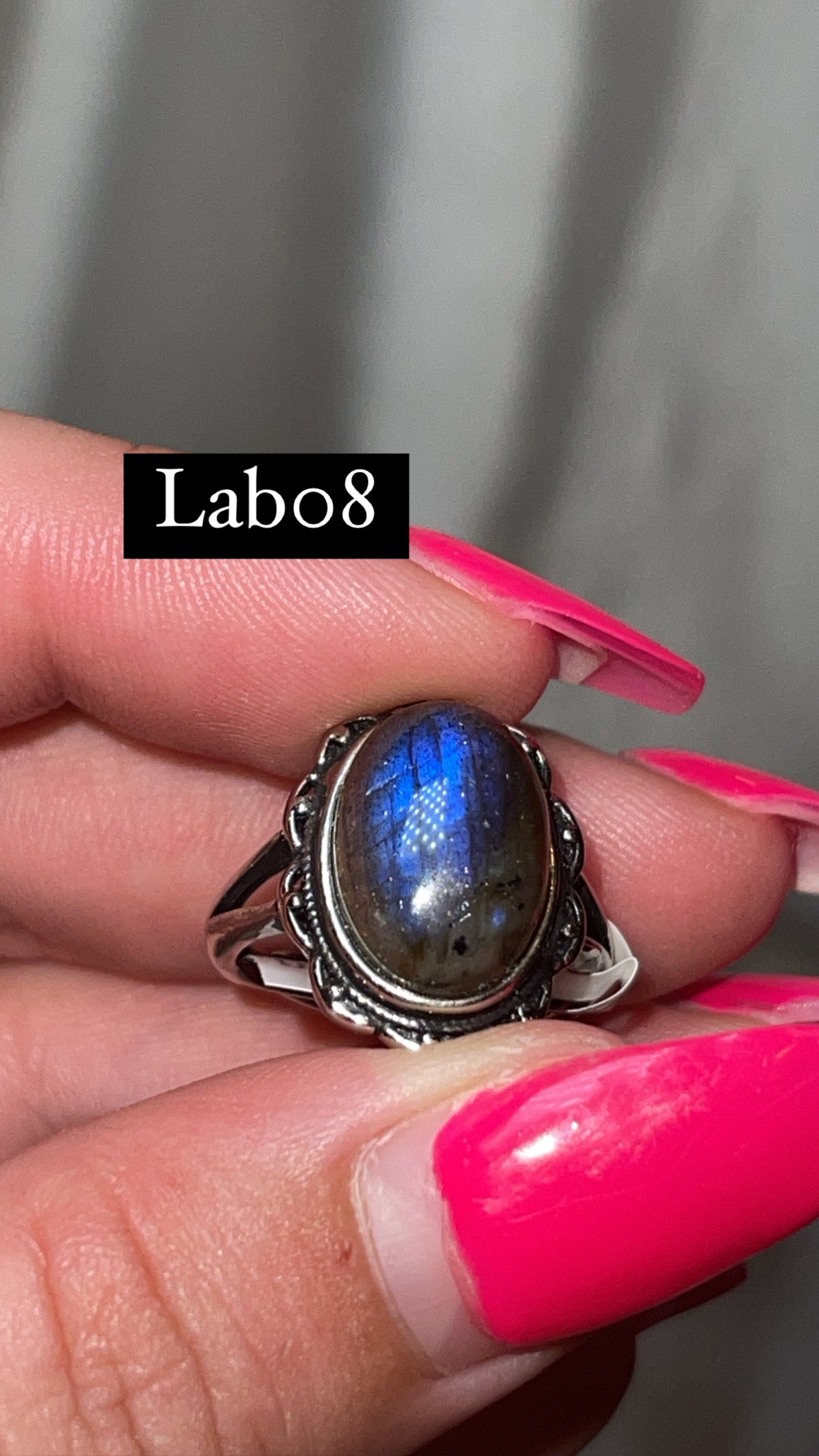 Labradorite 925 Sterling Silver Adjustable Ring (Choose Your Own)