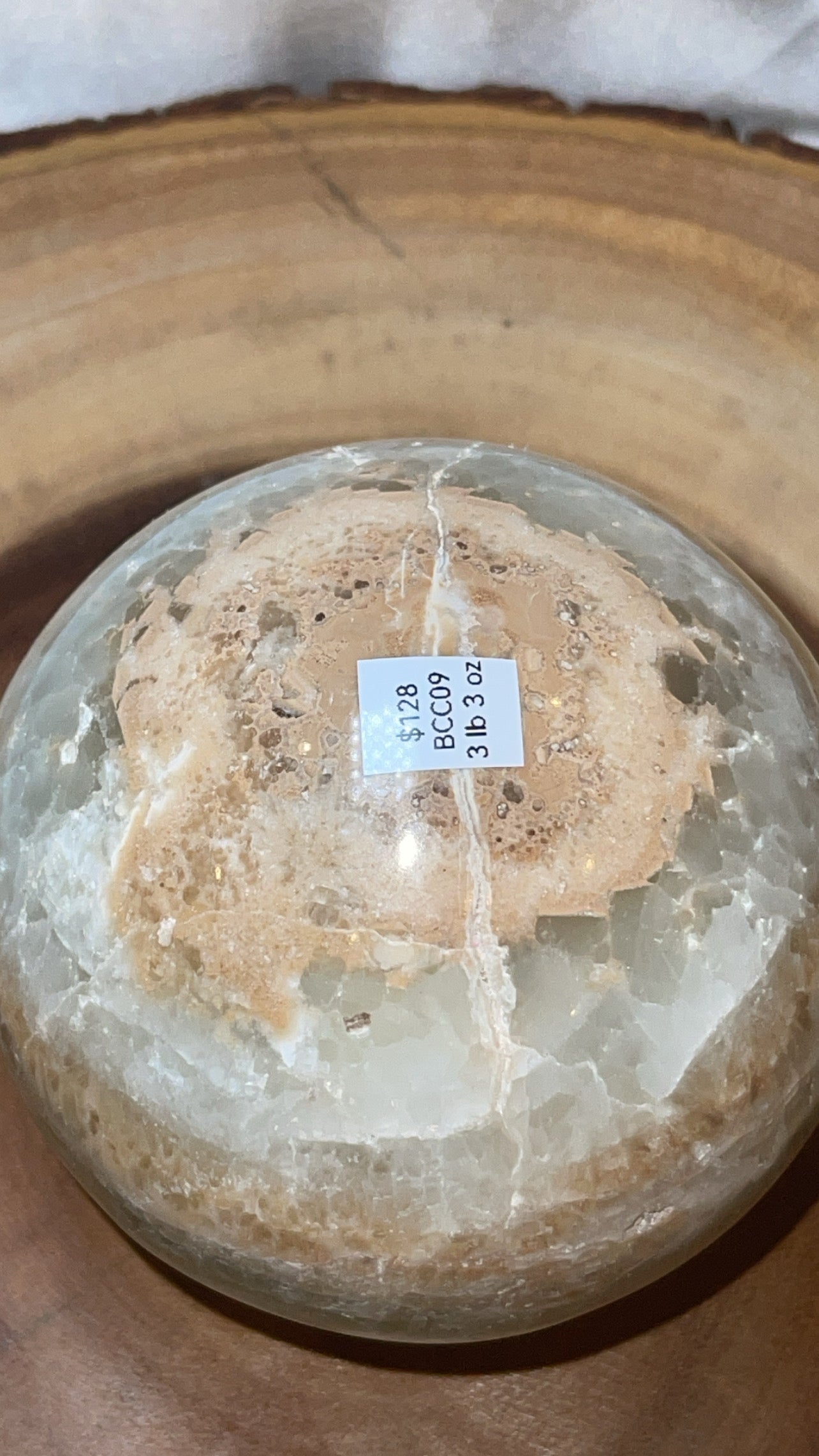 Blue Caribbean Calcite XL Sphere (97mm)