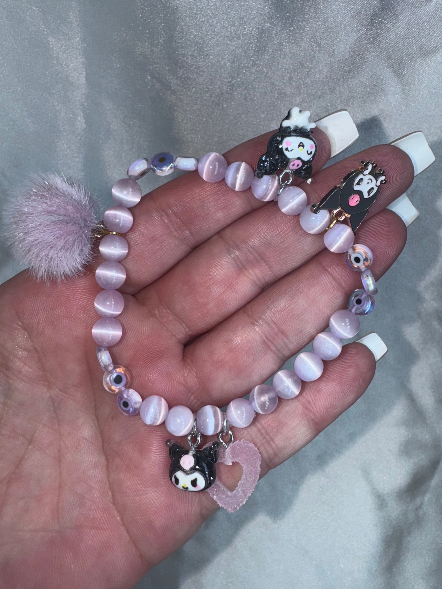 Kuromi Purple Selenite 6mm Bracelet