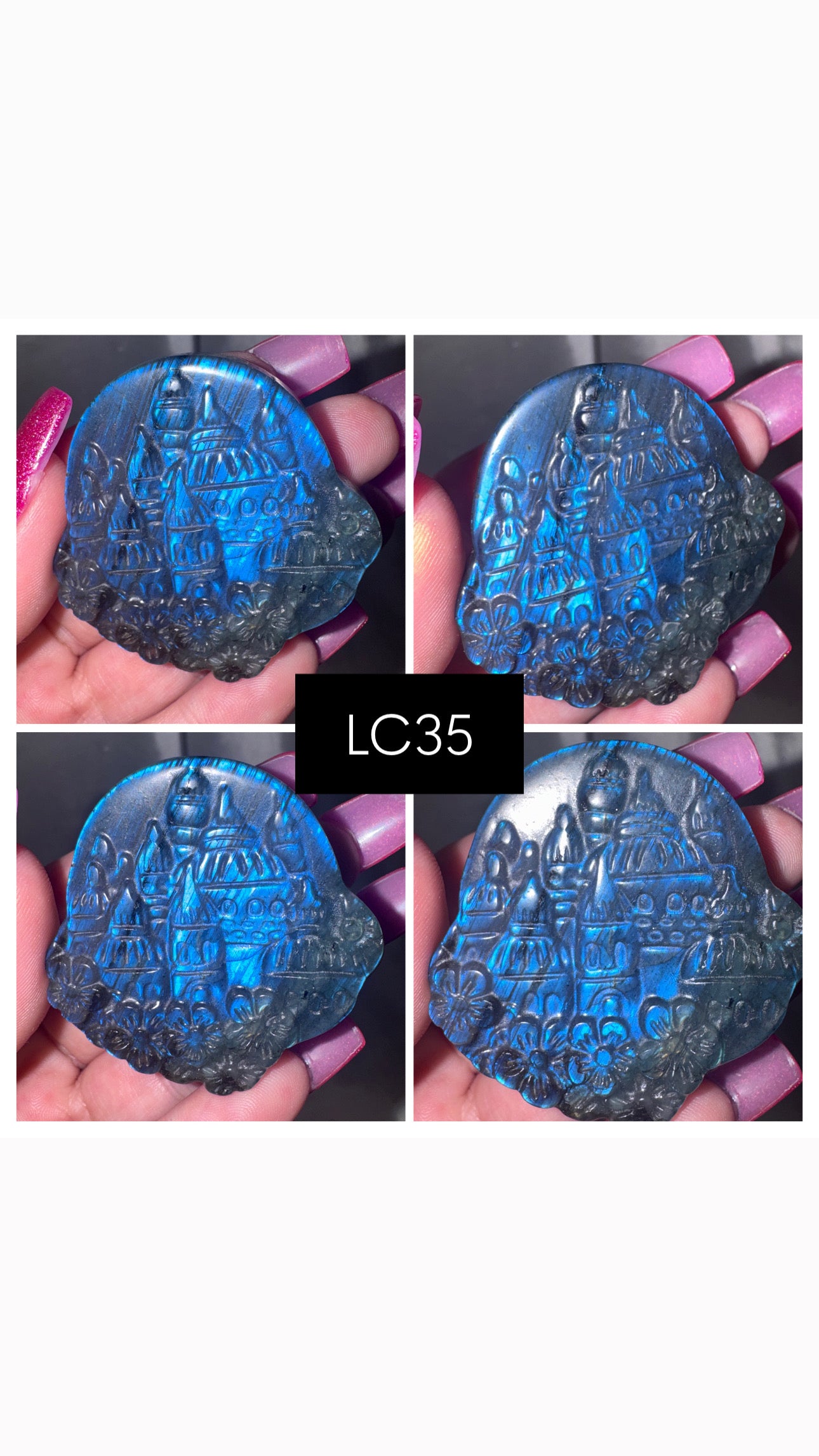 Labradorite Castle Carving
