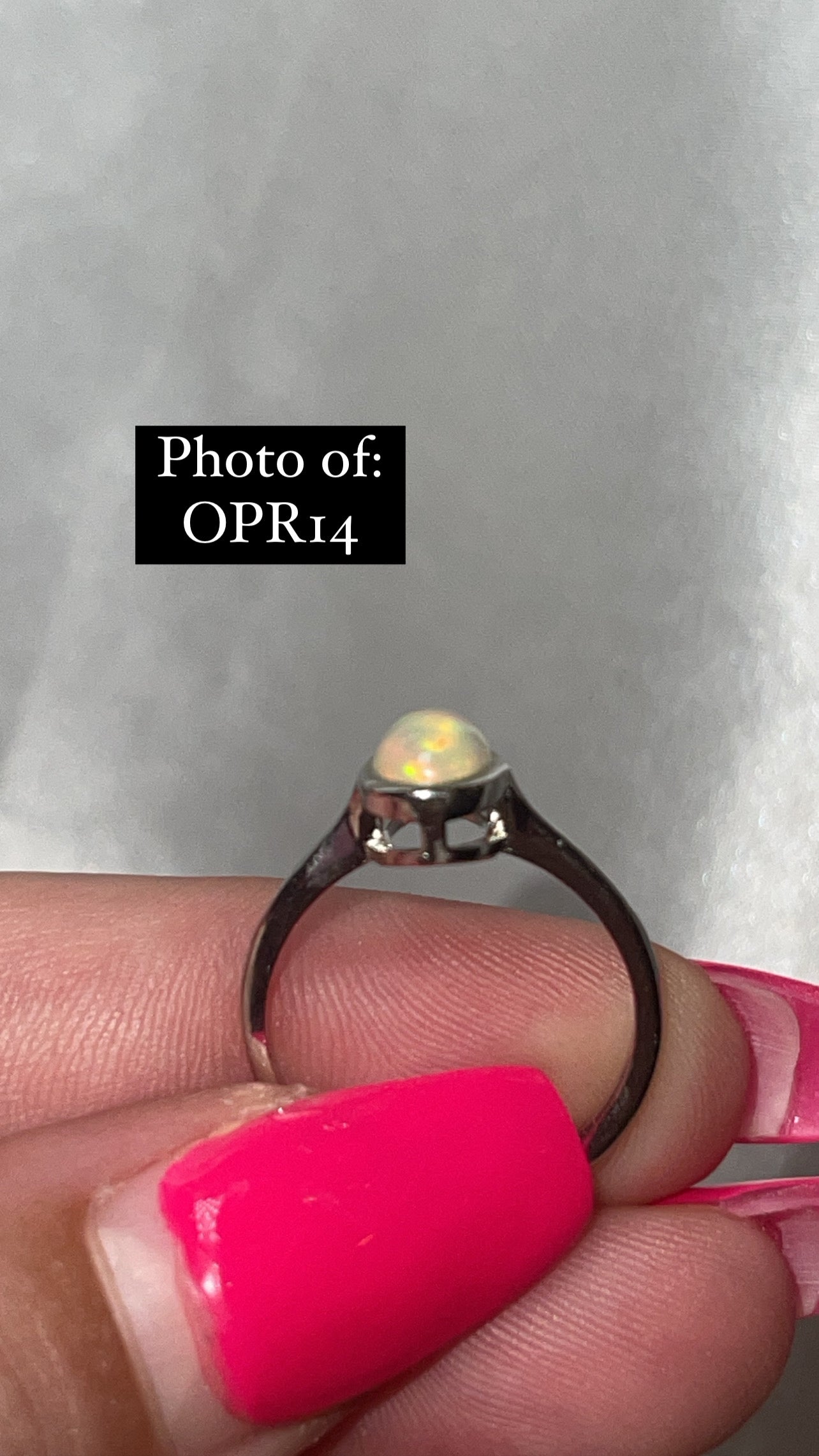 Ethiopian Welo Opal 925 Sterling Silver Adjustable Ring (Choose Your Own)