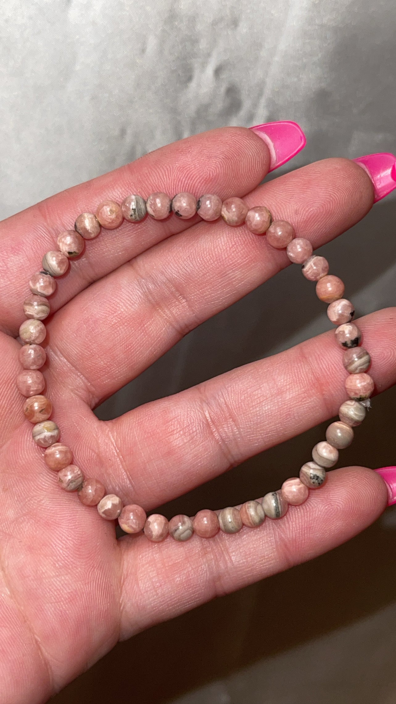 Rhodochrosite 4mm Bracelet