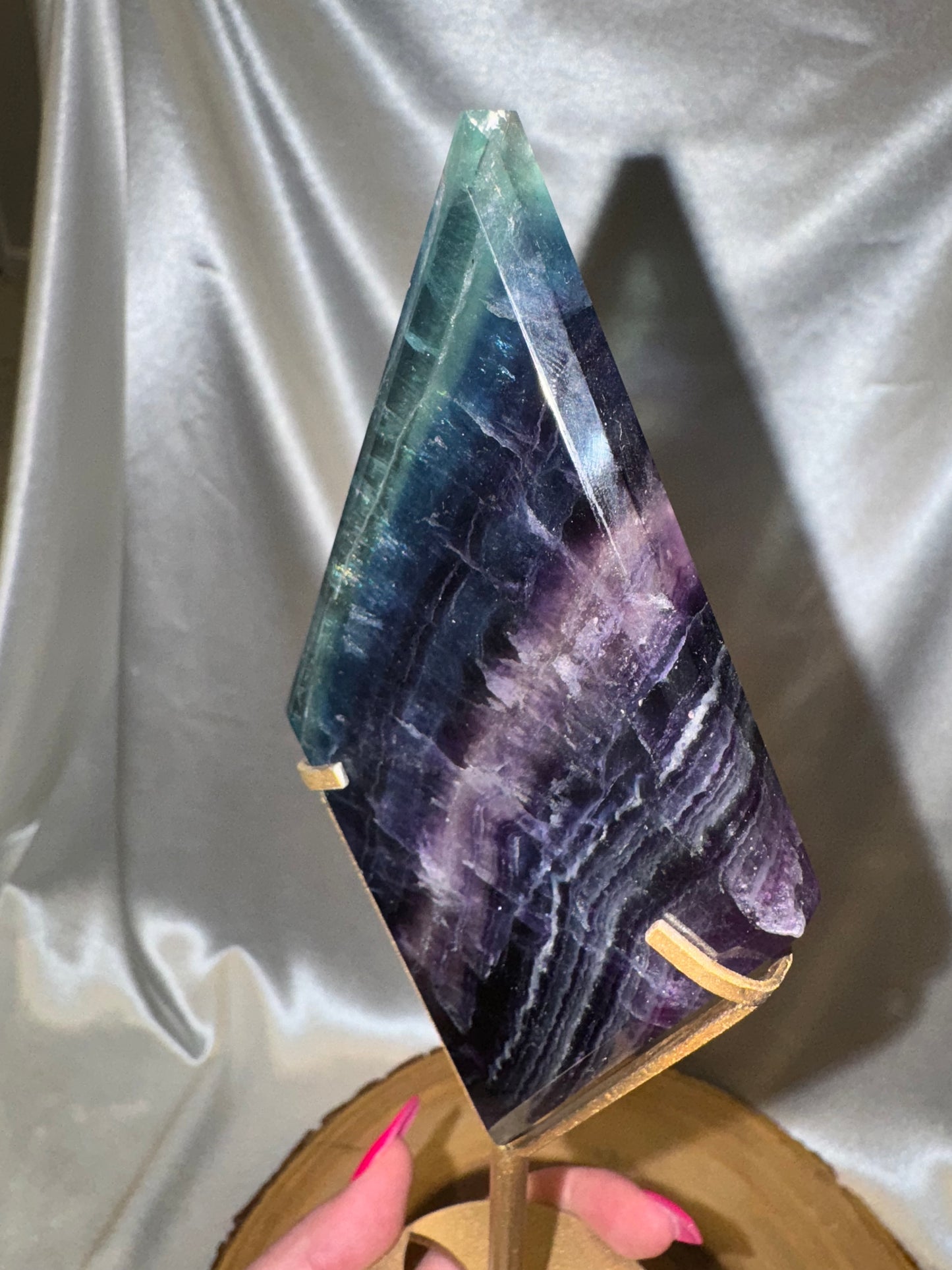 Fluorite Diamond on Stand AAA