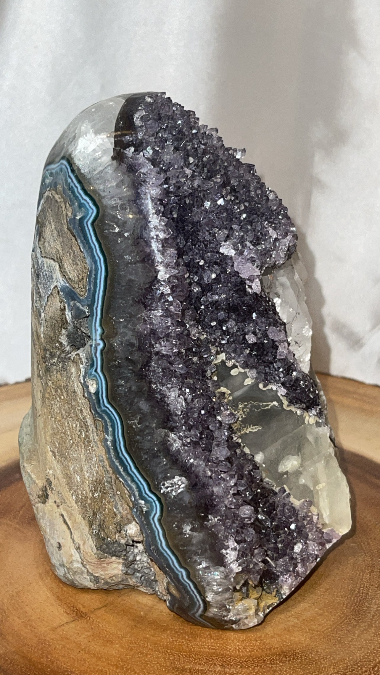 Amethyst Agate with Calcite XL Cutbase